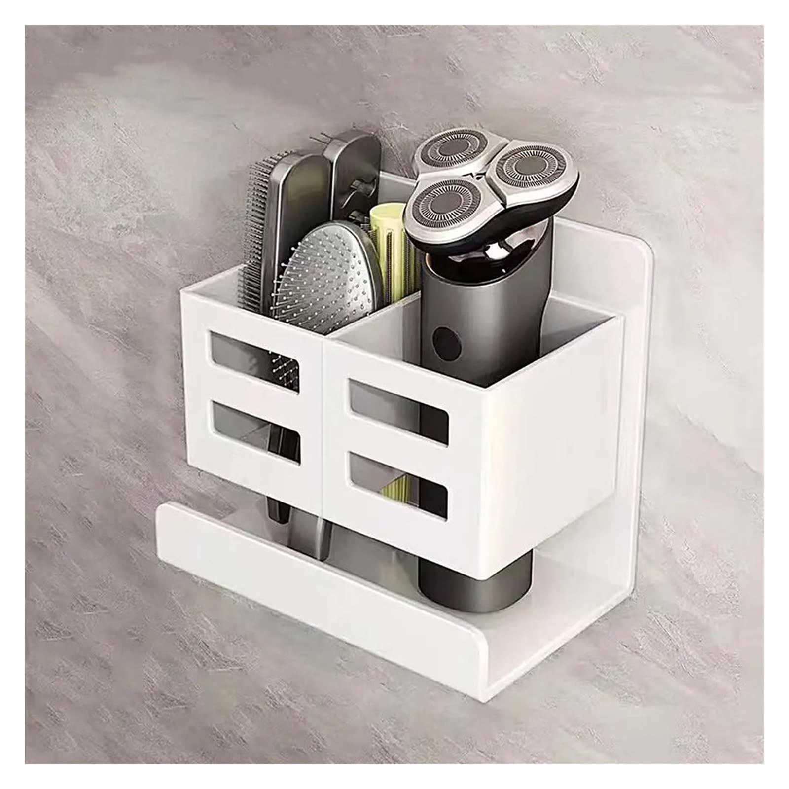 Scaffale angolare non perforato per bagno, bagno, lavabo doccia, montaggio a parete, mensola angolare (bianco)
