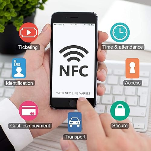 Miniatura 5 de Paquete de 100 tarjetas NFC ntag215 de 0.984in, tarjetas NFC redondas de 0.98 pulgadas, calcomanías NFC 100% compatibles con Amiibo y TagMo-Timeskey