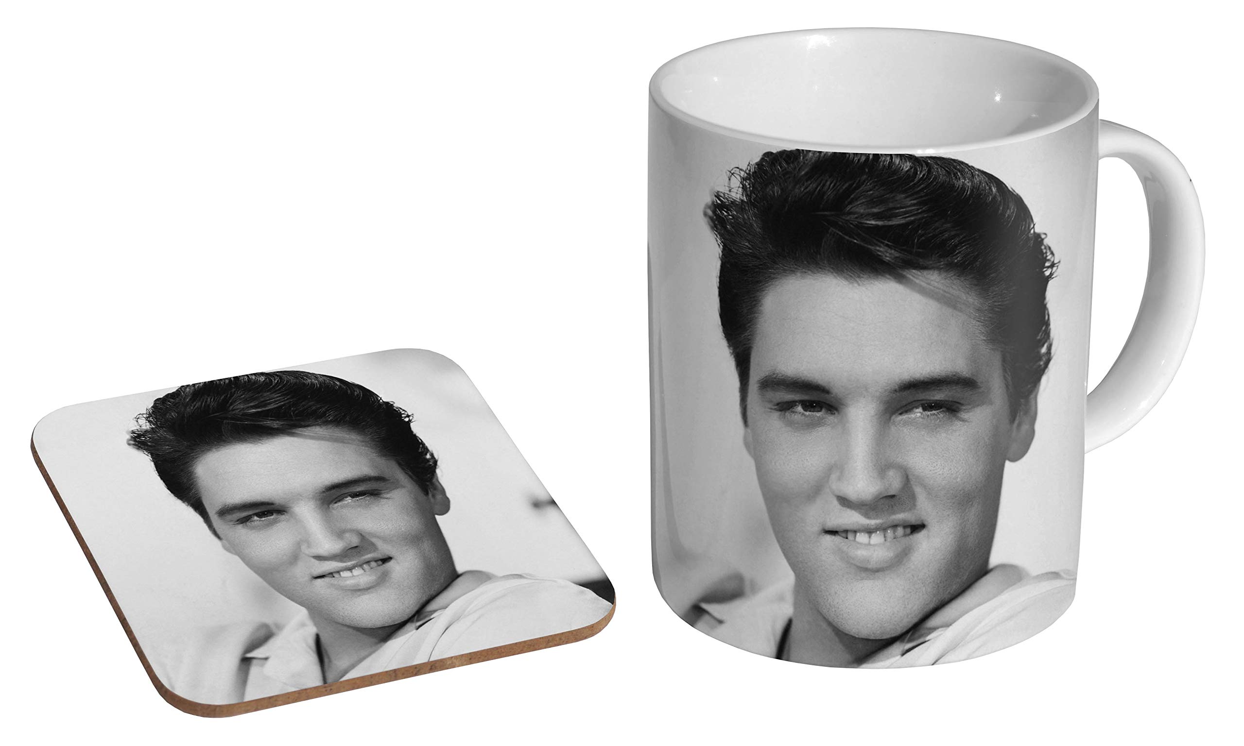 mugmart Elvis Presley Kaffeetasse + Untersetzer