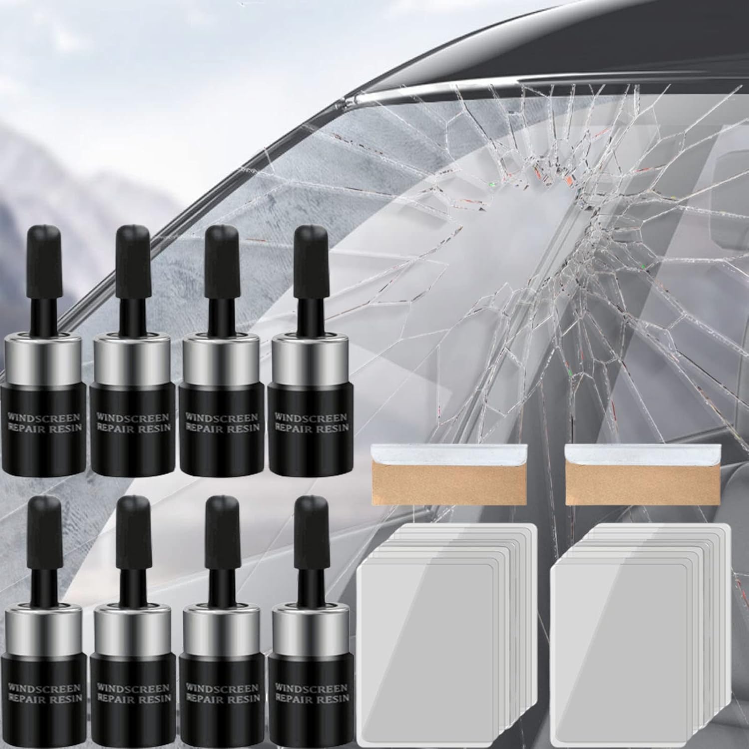 Cracks Gone Glass Repair Kit for Windshields, Sazo Glass Repair Kit Windshield, Sazo