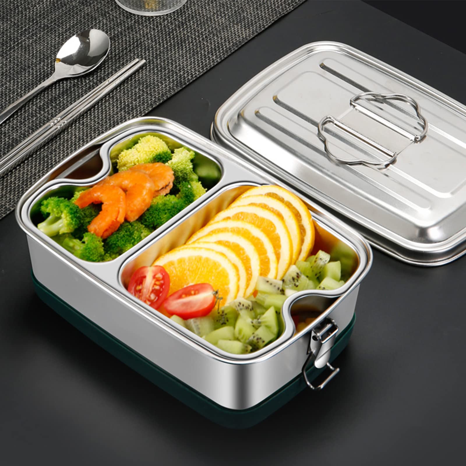 Maxant Edelstahl-Lunchbox 2000 Ml – Doppellagig, Auslaufsicher & Spülmaschinenfest