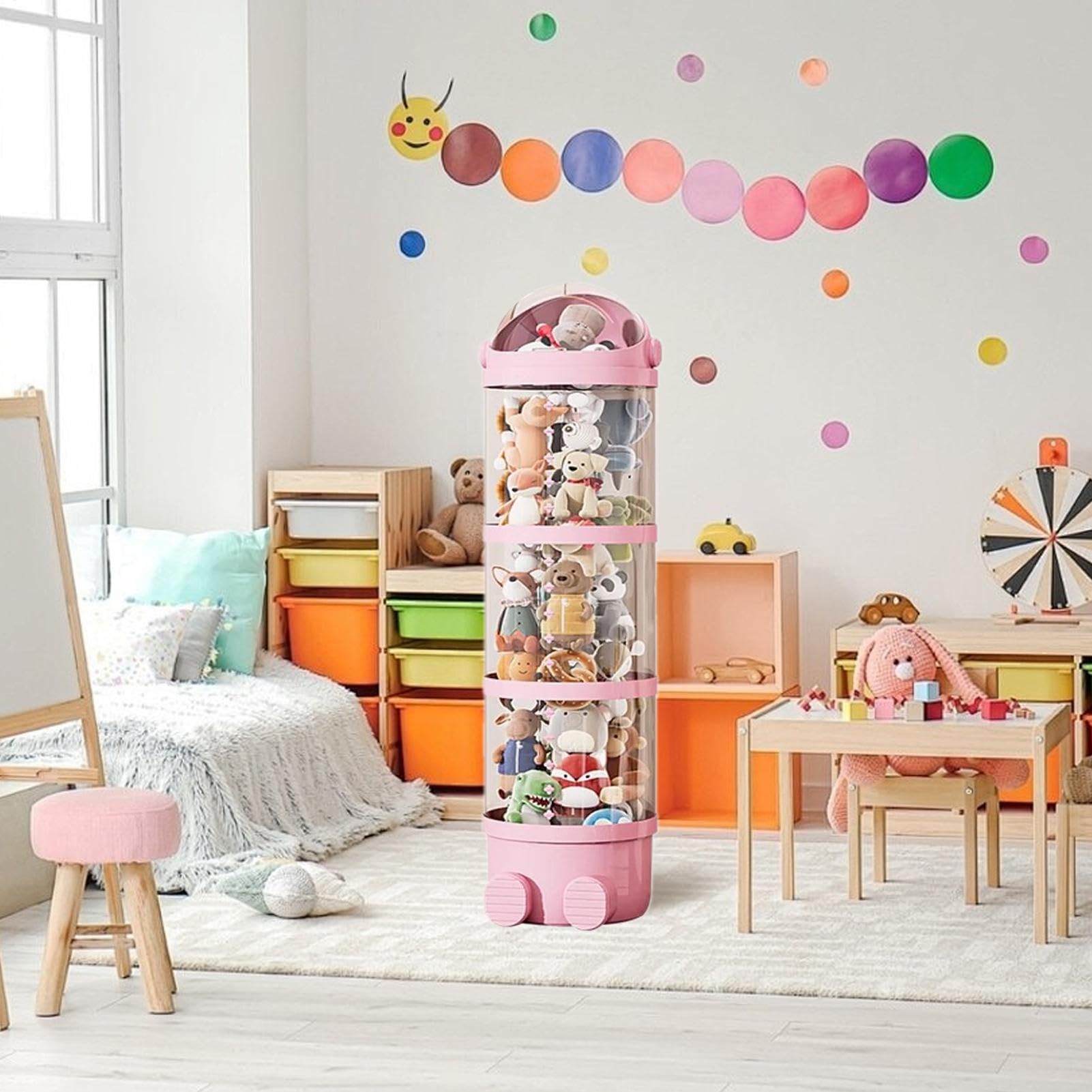 Stofftier-Röhre Große Spielzeug-Röhre Stofftier-Aufbewahrung | Aufbewahrungsröhre Plüschtier-Turm für Spielzimmer Ordnung, Kinderzimmer Entrümpelung, Plüsch-Organizer, als große