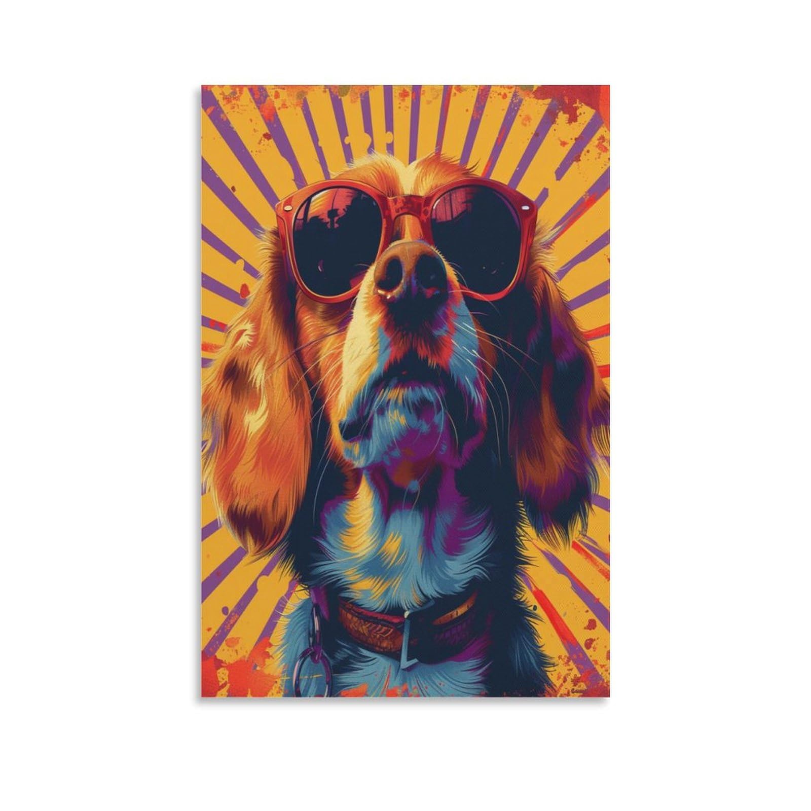 Pinturas murales de perro KKLOSDXERT en lienzo premium de 50x75 cm 6