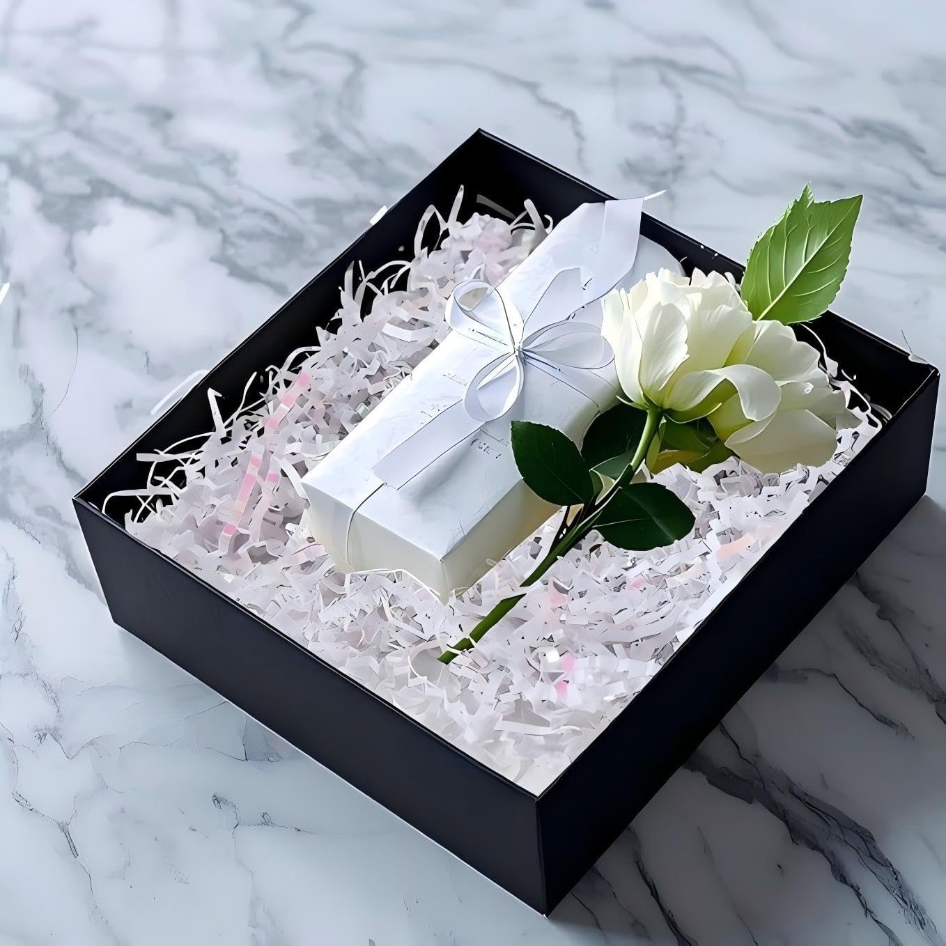 Chariva 2.2Lb Crinkle Cut Paper Shred Filler for Gift Wrapping, Gift Basket Filling, Perfect for Birthday, Christmas, Thanksgiving, Halloween, Easter, Valentine's Day, Mother's Day, Father's Day, Wedding & Holiday Decor (Diamond White) (Vibrant White)