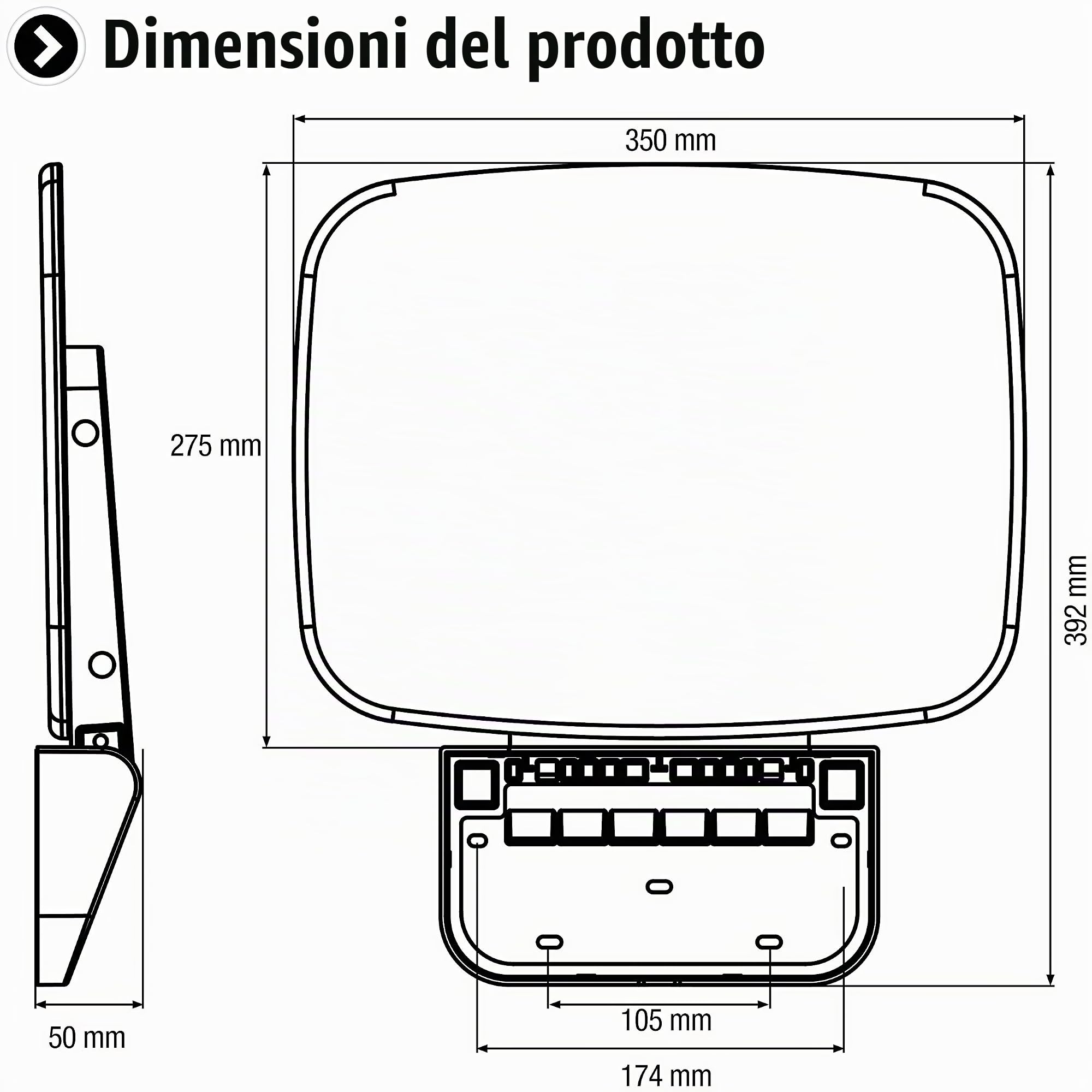 Cornat SLDKL200 Sedile per doccia pieghevole, portata massima 160 kg, 35 x 27.5 x 5 cm