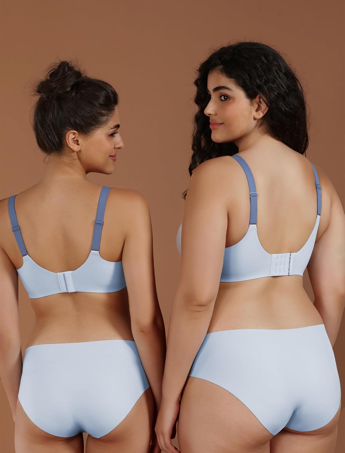 COMFELIE Women No Underwire Bra Comfy Seamless Bras Full Coverage Mesh Bralette with Adjustable Contrast Color Strap S-4XL - Image 5