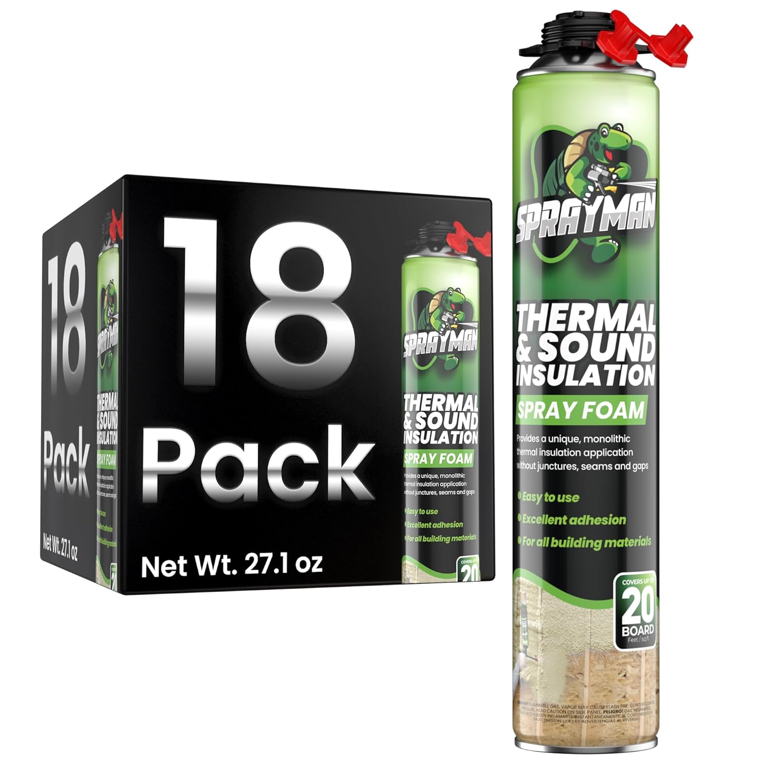 Spray Foam Insulation (360 Sq Ft) - Closed Cell Polyurethane Sealant