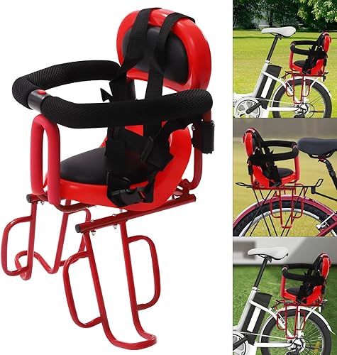 Miniatura 7 de Gdrasuya10 Asiento trasero de bicicleta,Asiento trasero de bicicleta para niños, Asiento de bicicleta para niños montado en la parte trasera,Asiento