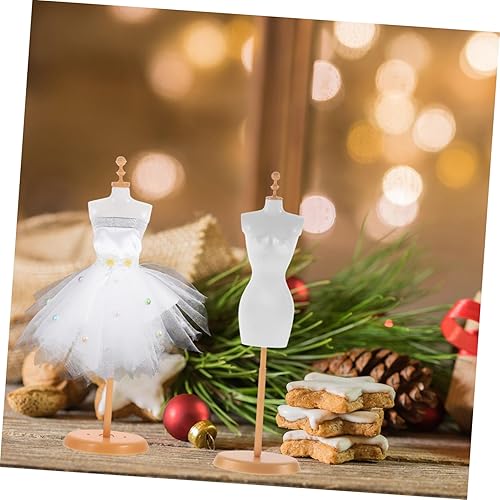 Miniatura 3 de BRIGHTFUFU 1 Unidades 5 unids modelo de tela sostenedor muñeca mini ropa modelo muñeca paño soporte de muñeca maniquí soporte de muñeca vestido