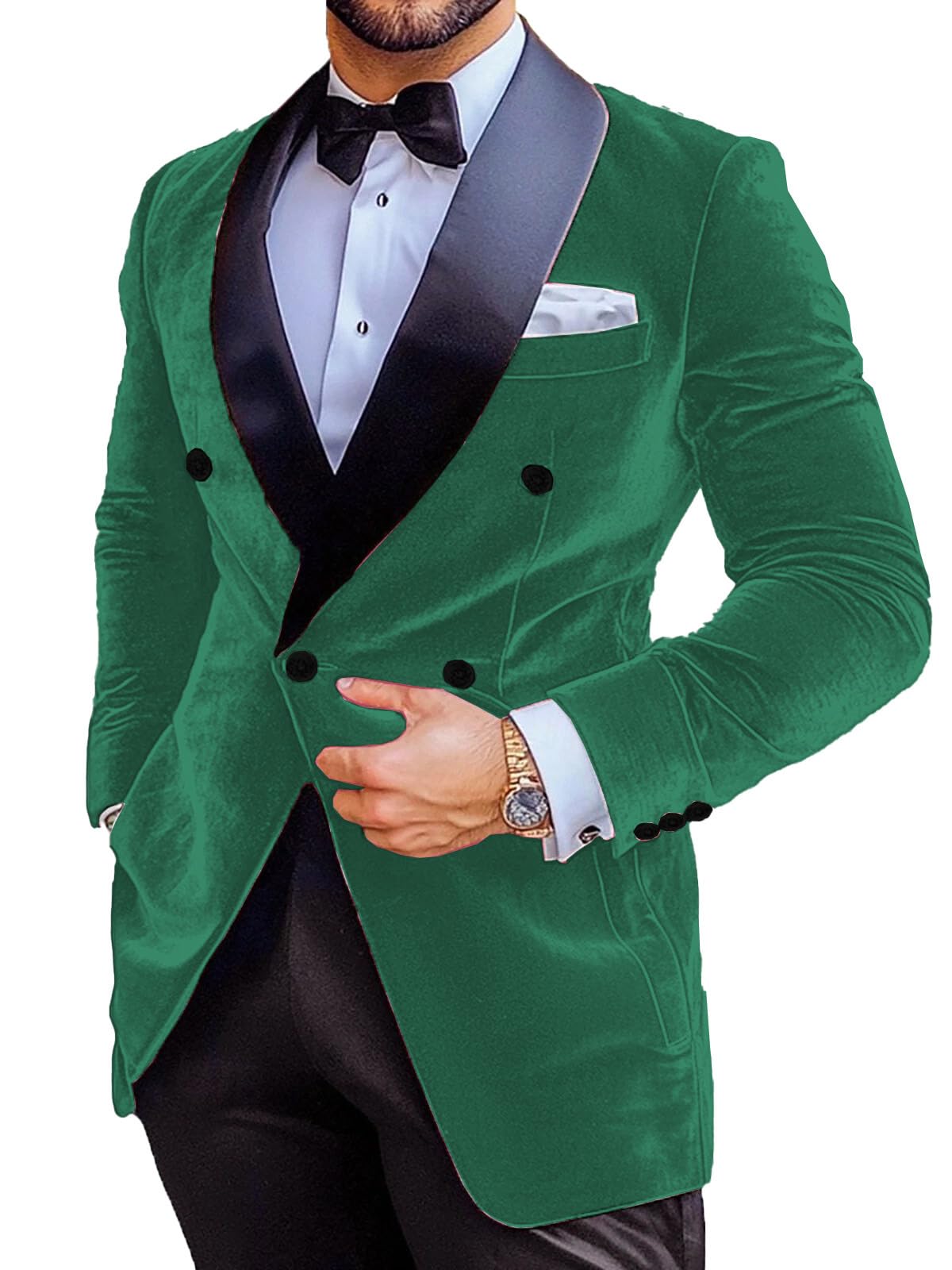 Giacca da uomo in velluto slim fit, giacca natalizia da ballo, smoking, risvolto, festa di nozze, elegante