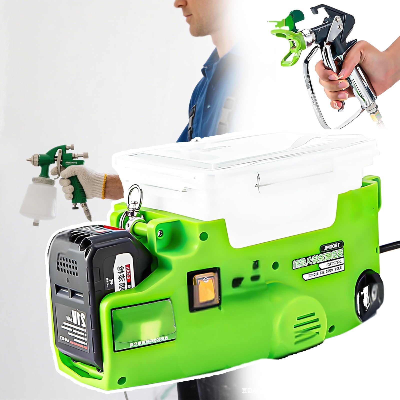 Pulverizador de pintura portátil de 500W para renovar las vallas del jardín fácilmente