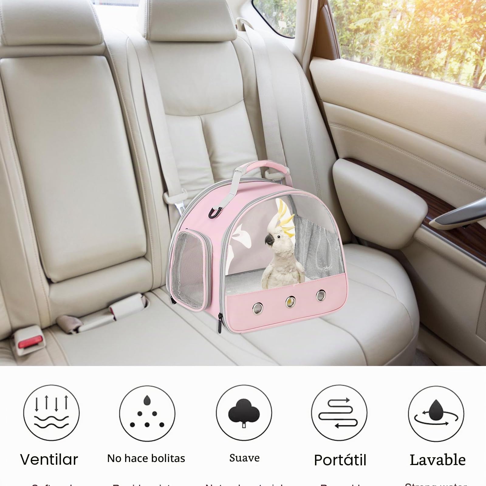 Pequeña bolsa de transporte para mascotas y animales pequeños, caja lateral para gatos, bolsa para cobayas