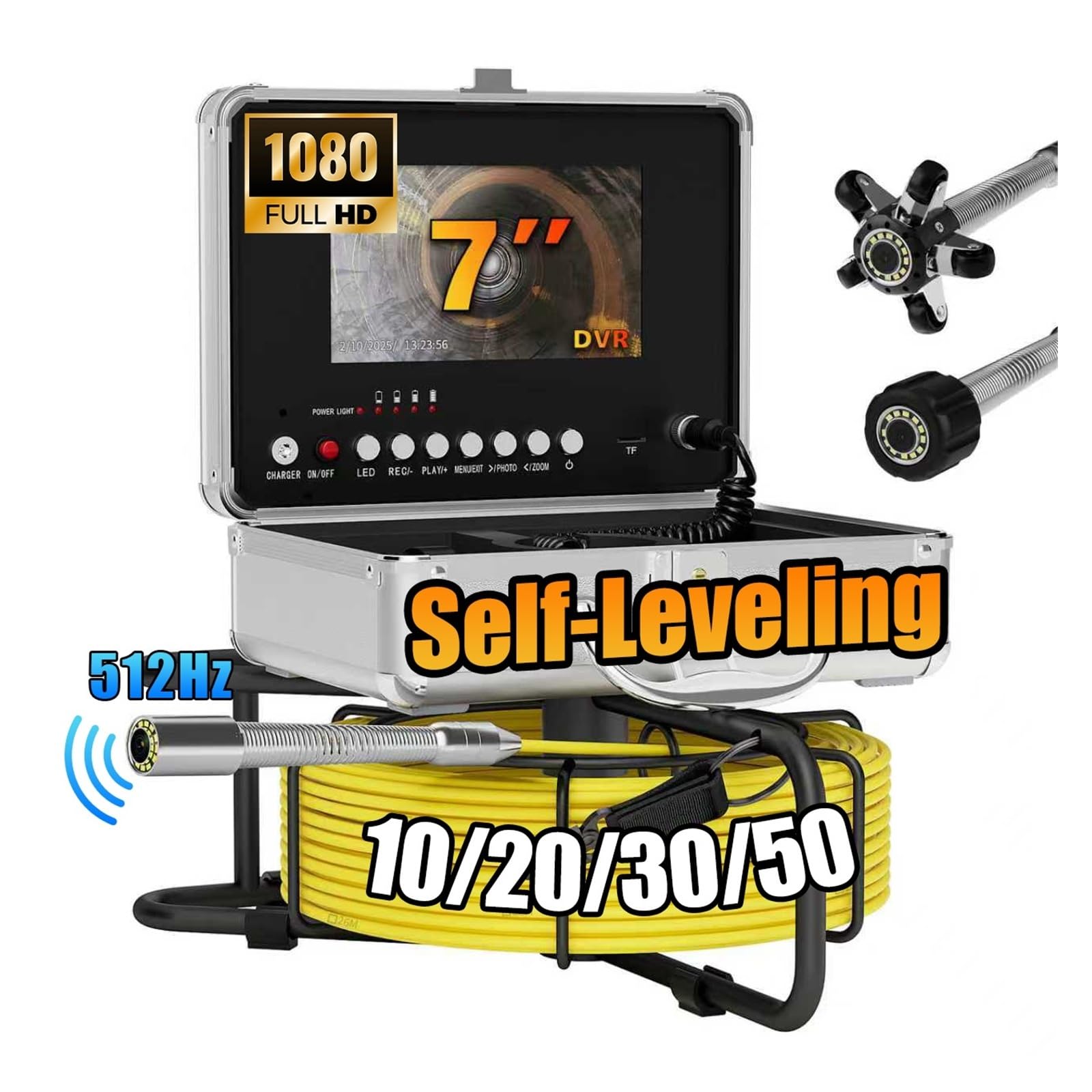 Periscopio, Telecamera for ispezione fognature con sonda zoom 5X, endoscopio impermeabile 12 LED(20m)