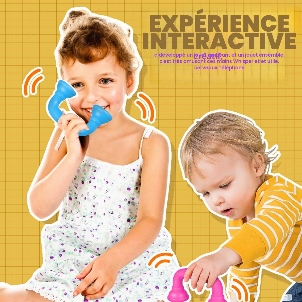 HEMOTON Lot de 16 écouteurs pour Enfants - Jouet téléphone pour Enfants - Lecture chuchotement - Développement de la Parole