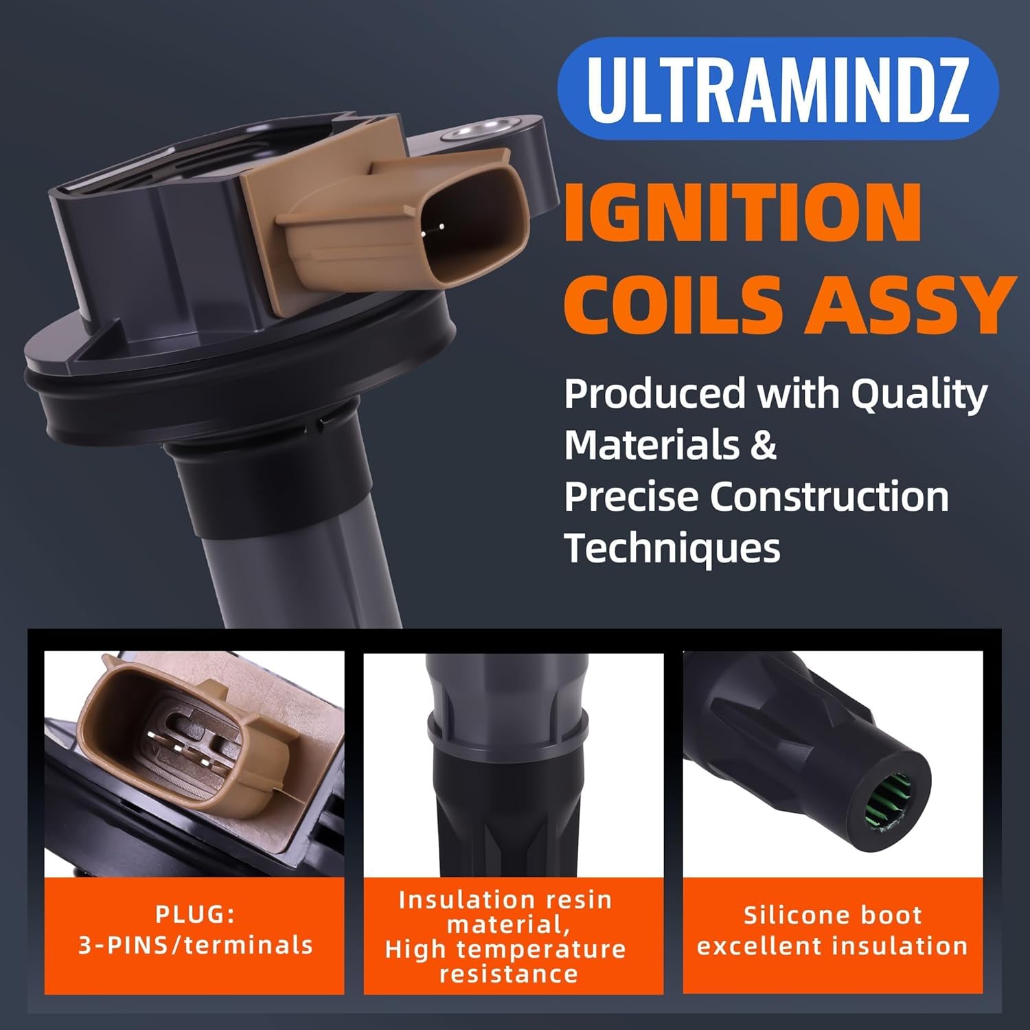 Ignition Coil Pack for Ford 3.5L EcoBoost F150 2011-2016/Expedition 2015-2017/Explorer Taurus SHO Flex 2013-2019/Transit-150/250/350 HD 2015-2023 for Lincoln 3.5L Navigator 2015-2017/MKS MKT 2013-2019