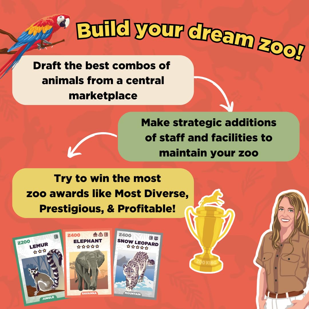 Zoo King Icons Vol. 2: After Hours Booster Pack - Nocturnal Animal Cards For Zoo-Building Game - View #5