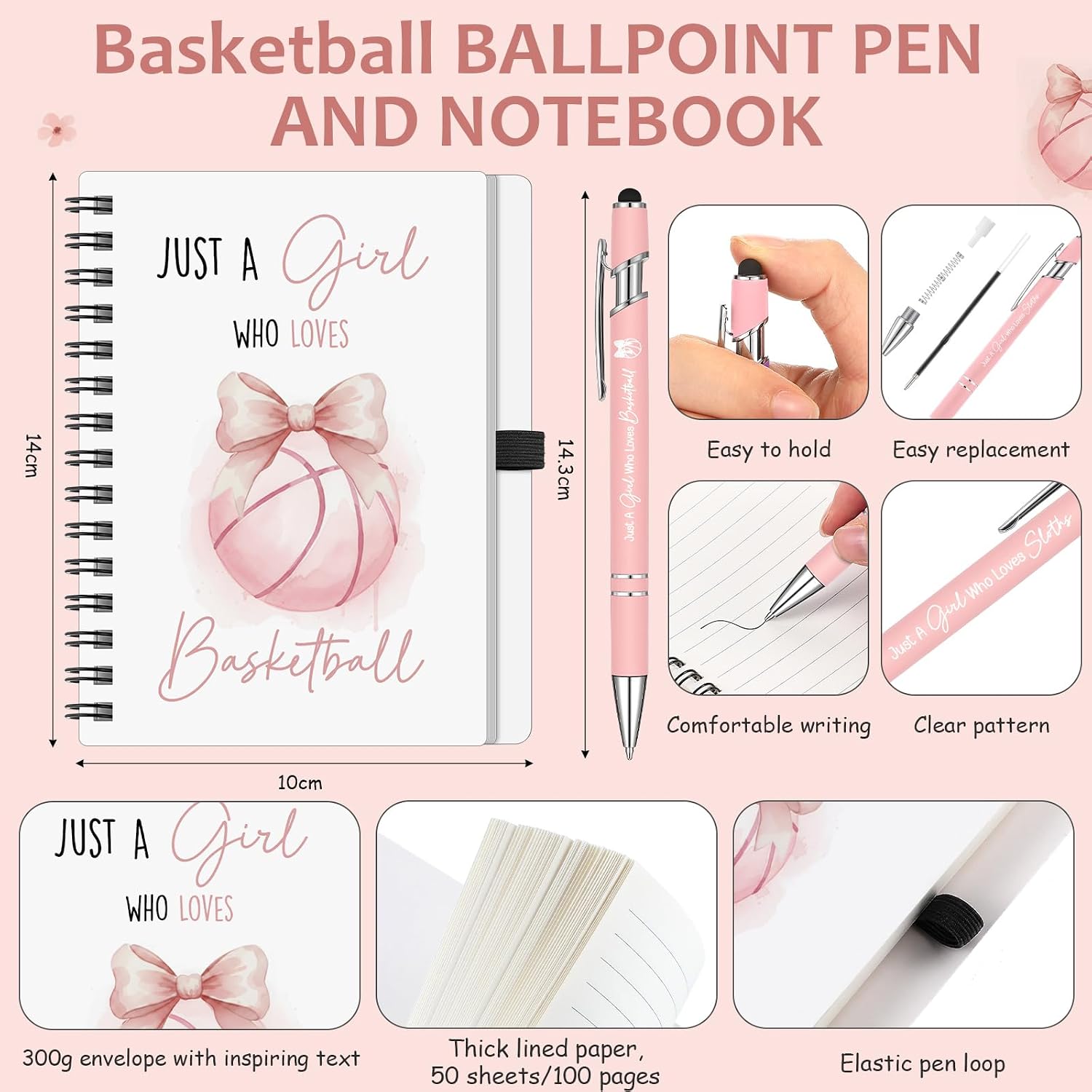 Ceenna 6 Pcs Basketball Gifts for Girls, Party Favors for Players image 5