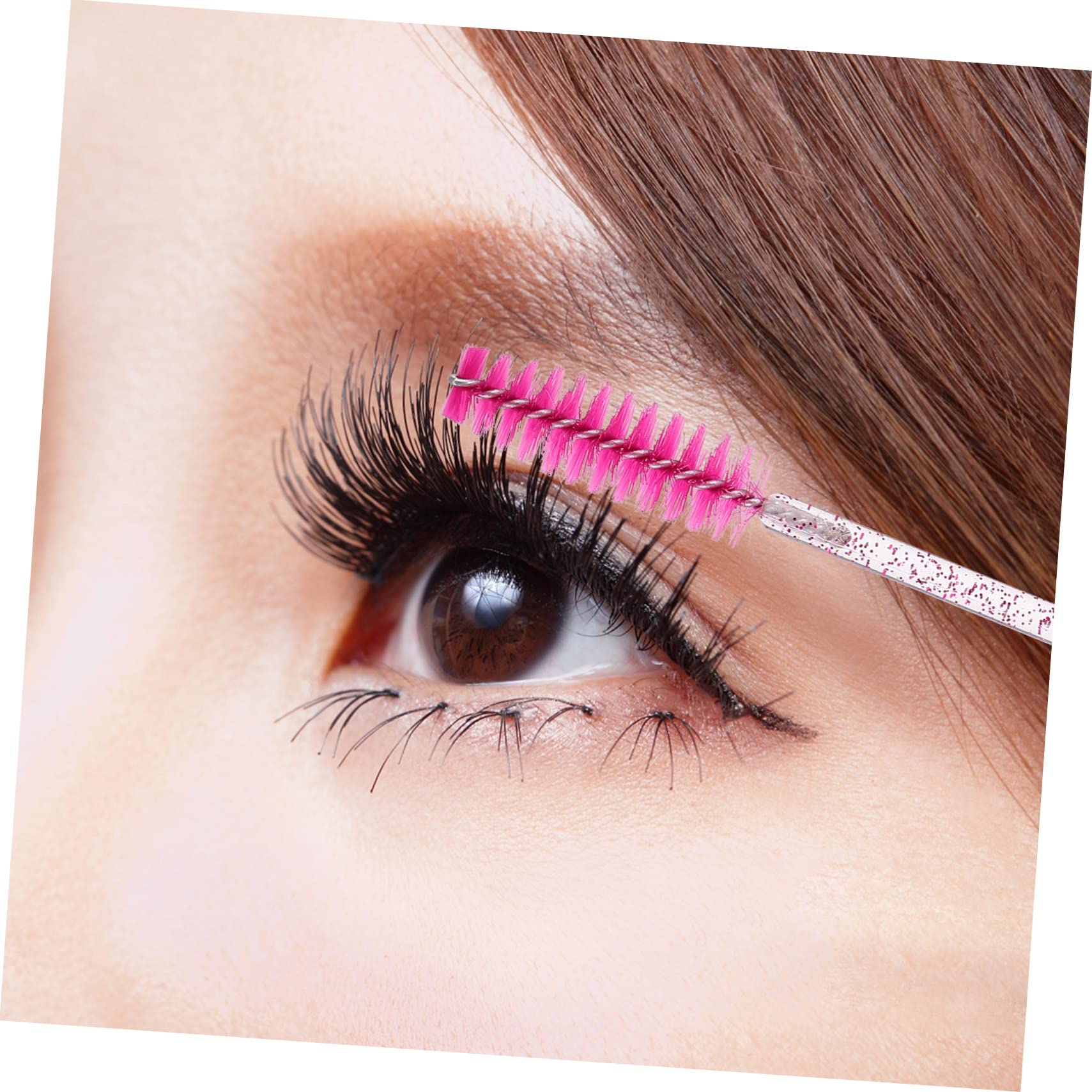 SOESFOUFU Portable Eyelash Mascara Tube Brush Wand Lash Tubes 8pcs Diamond Rhinestone Makeup Brush