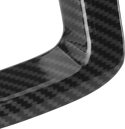 Miniatura 8 de Moldura en forma de U para volante en forma de U, repuesto de fibra de carbono ABS para deporte 2014-2020, Evoque 2020