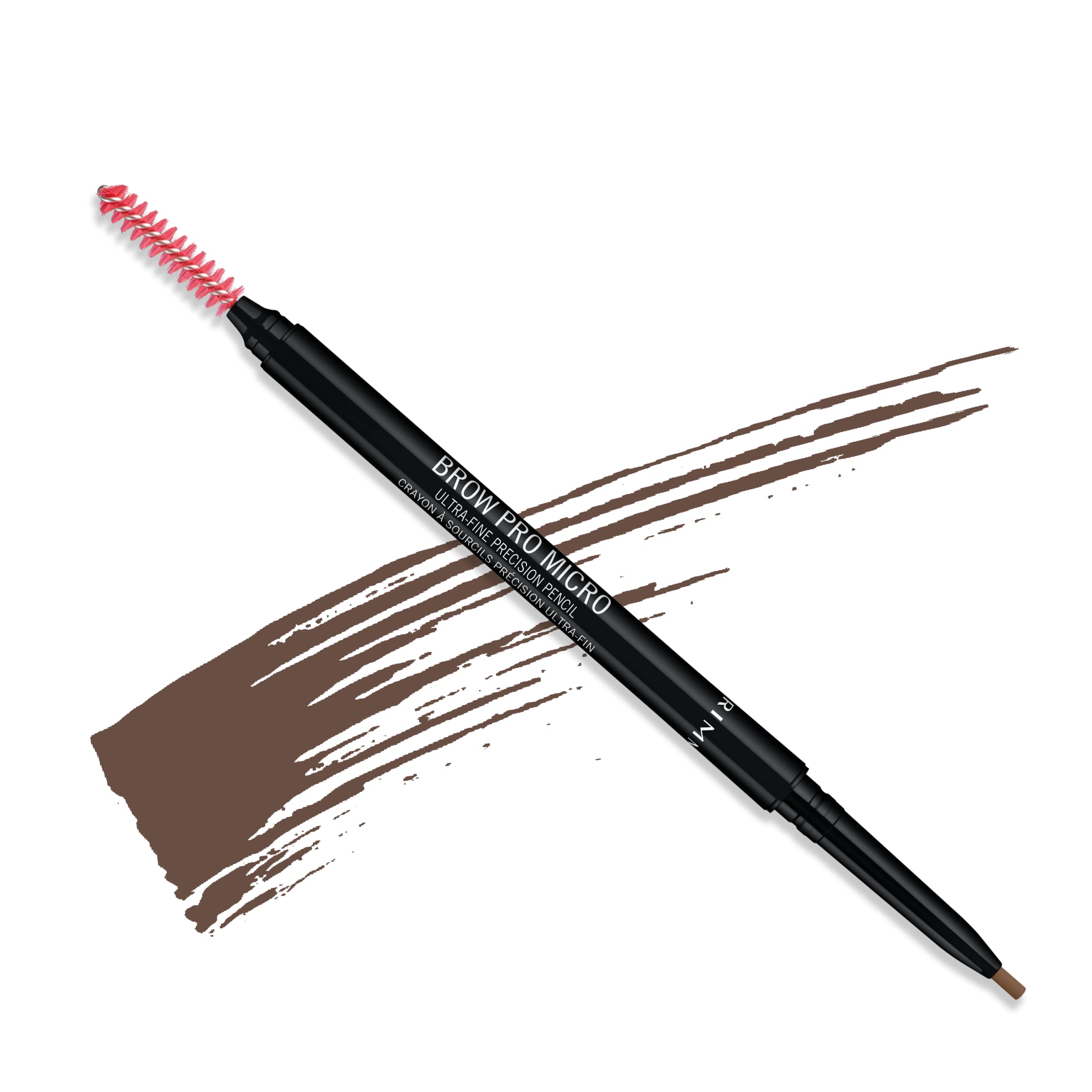 Rimmel Brow Pro Micro automatyczna kredka do brwi, cienka kredka do brwi ze szczoteczką, kremowa formuła, nr 2 – Soft Brown