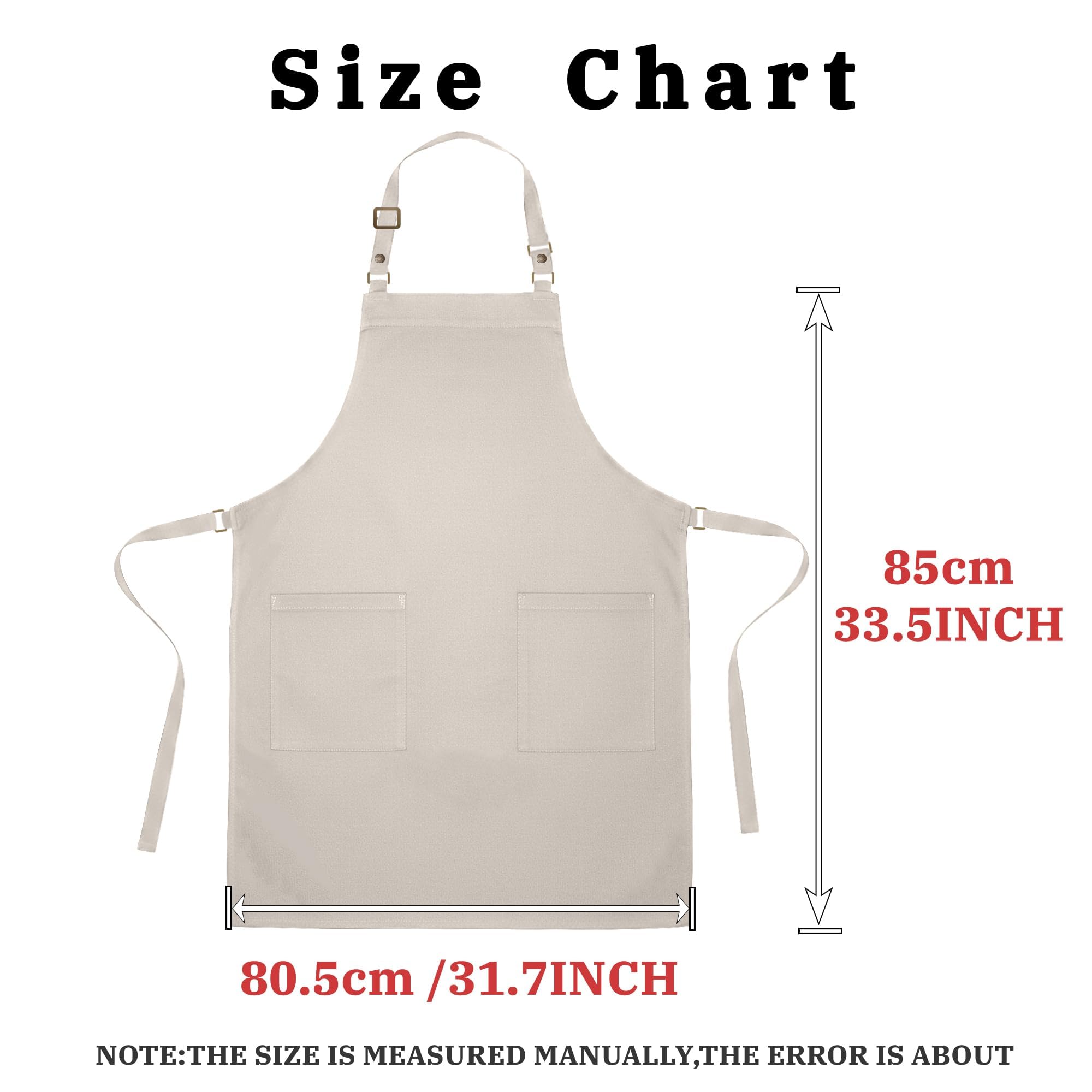 Verstellbare Küchenschürze mit Taschen, langlebig, wasserdicht, professionelle Schürzen für Männer und Frauen, 4251GB