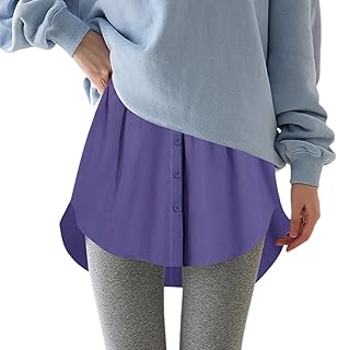 Y parte superior de la camiseta ajustable para mujer, extensor de capa extraíble, media longitud, con falda sexy para mujer