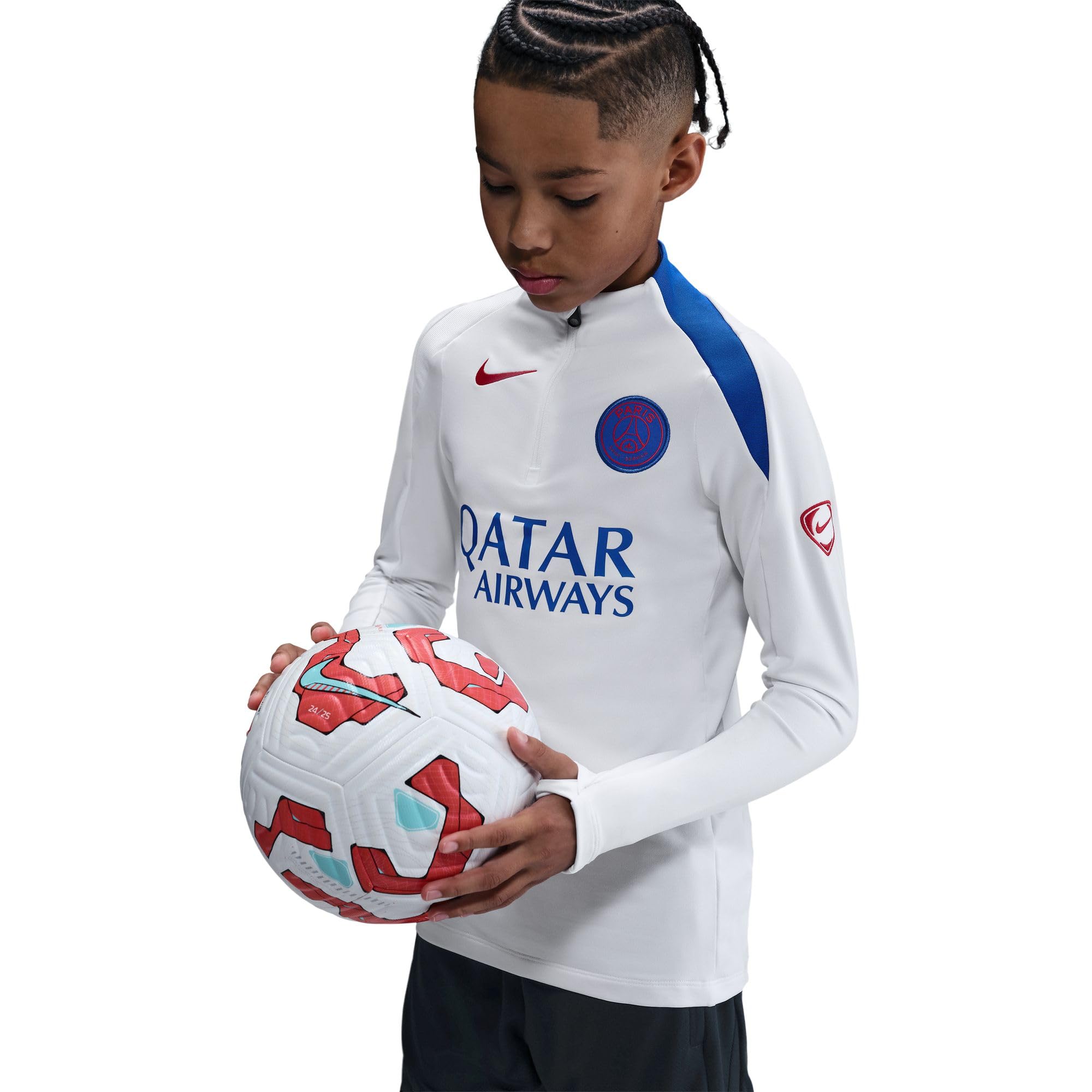 Paris Saint-Germain Strike Third Nike Dri-FIT Total 90 Fußball-Drill-Oberteil aus Strickmaterial für ältere Kinder, HM4159