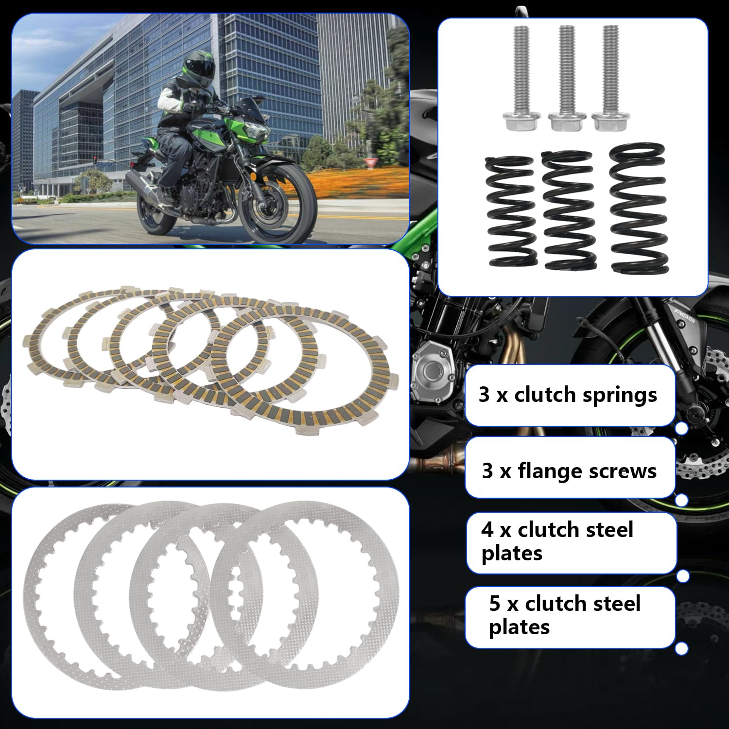 Clutch Friction Disc Kit Clutch Friction Plate Kit For Kawasaki ZX