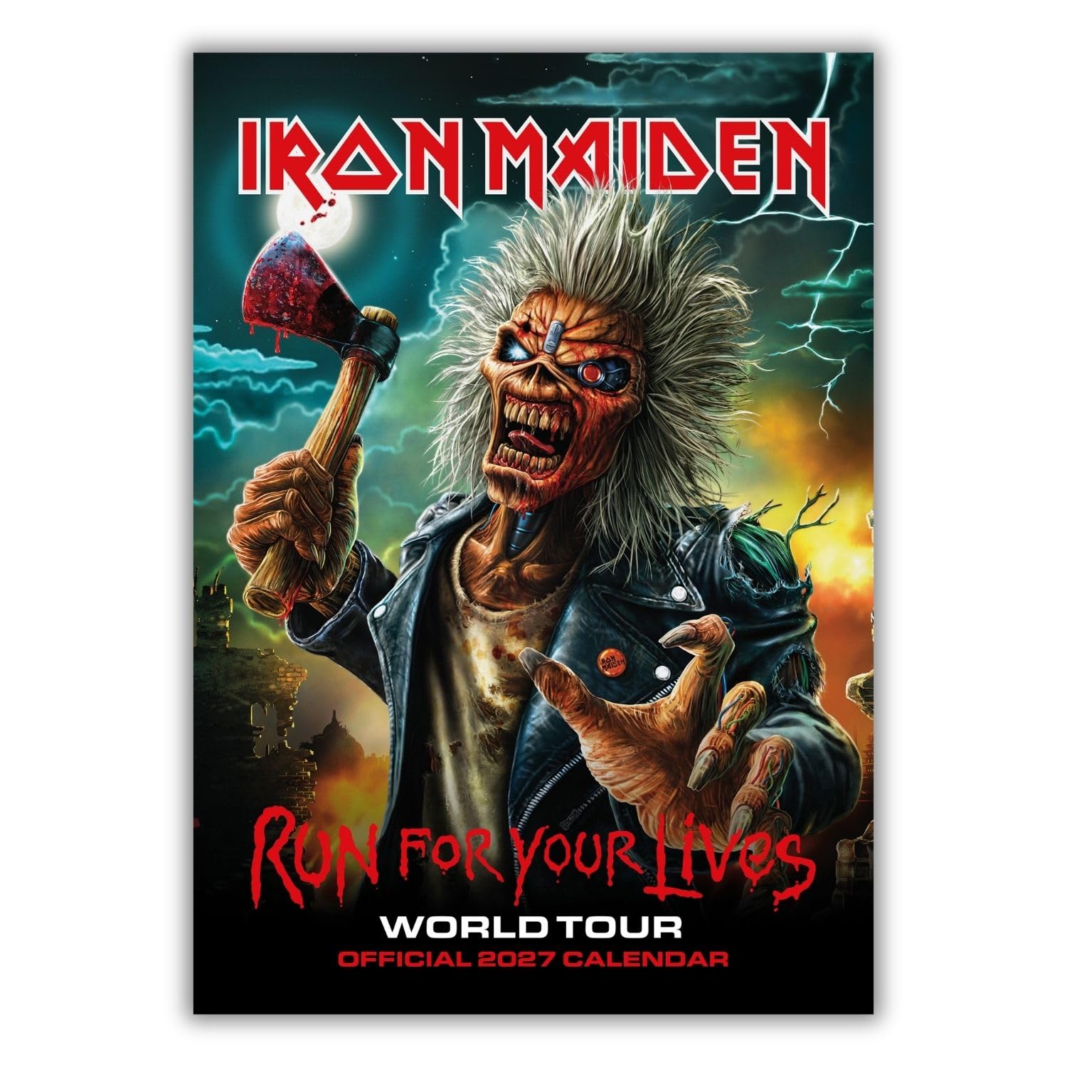 Iron Maiden 2027 A3 Wall Calendar Official Licensed Heavy Metal Band Calendar, Large A3 Format, Monthly Grid Layout, Iconic Album Artwork & Eddie Imagery, Gift for Iron Maiden Fans