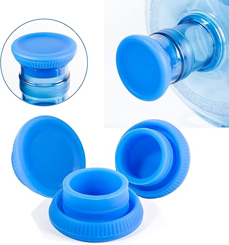 Jell-Cell Tapa de silicona para jarra de agua de 5 galones, tapas reutilizables para botellas de agua de 2.165 in, tapa de repuesto sin fugas y