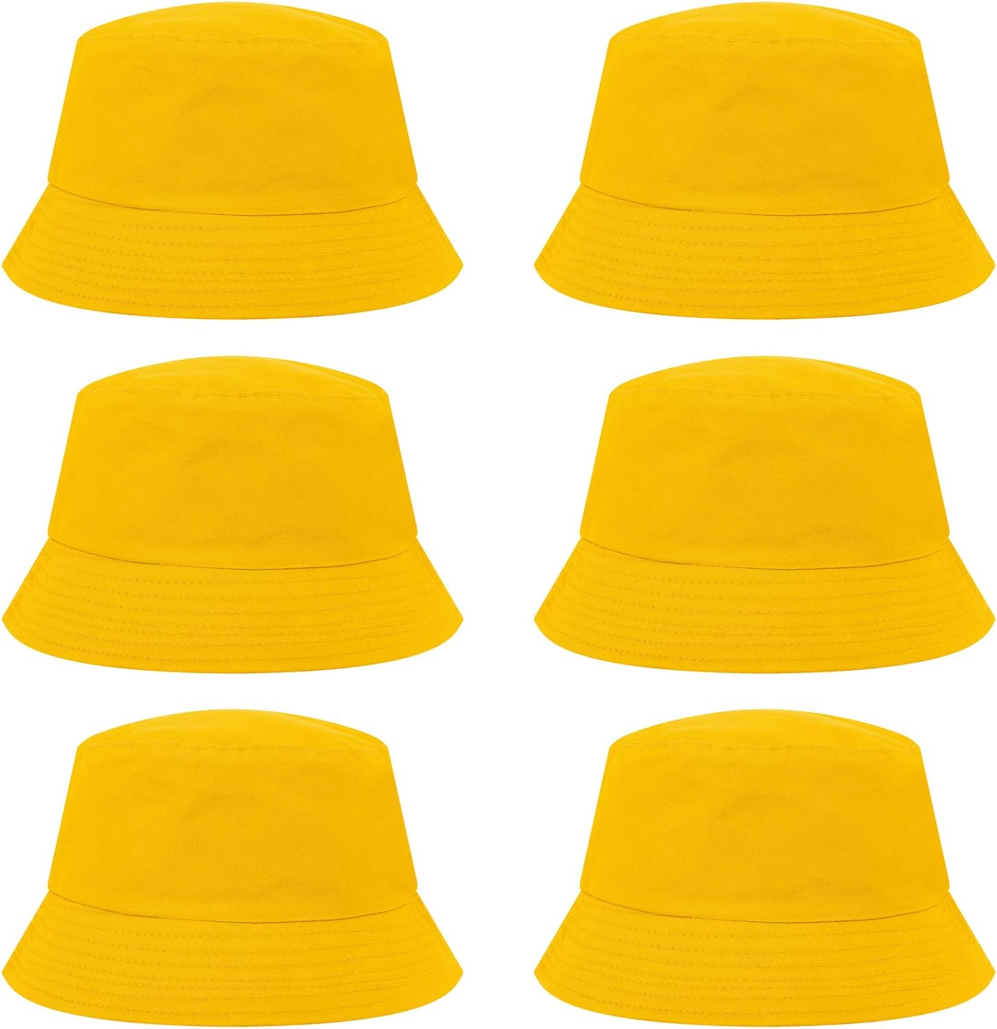 TopTie 6 Pack Bucket Hat for Men Women Multicolor Sun Hat Denim Bucket Hat Fishing Hunting Hat