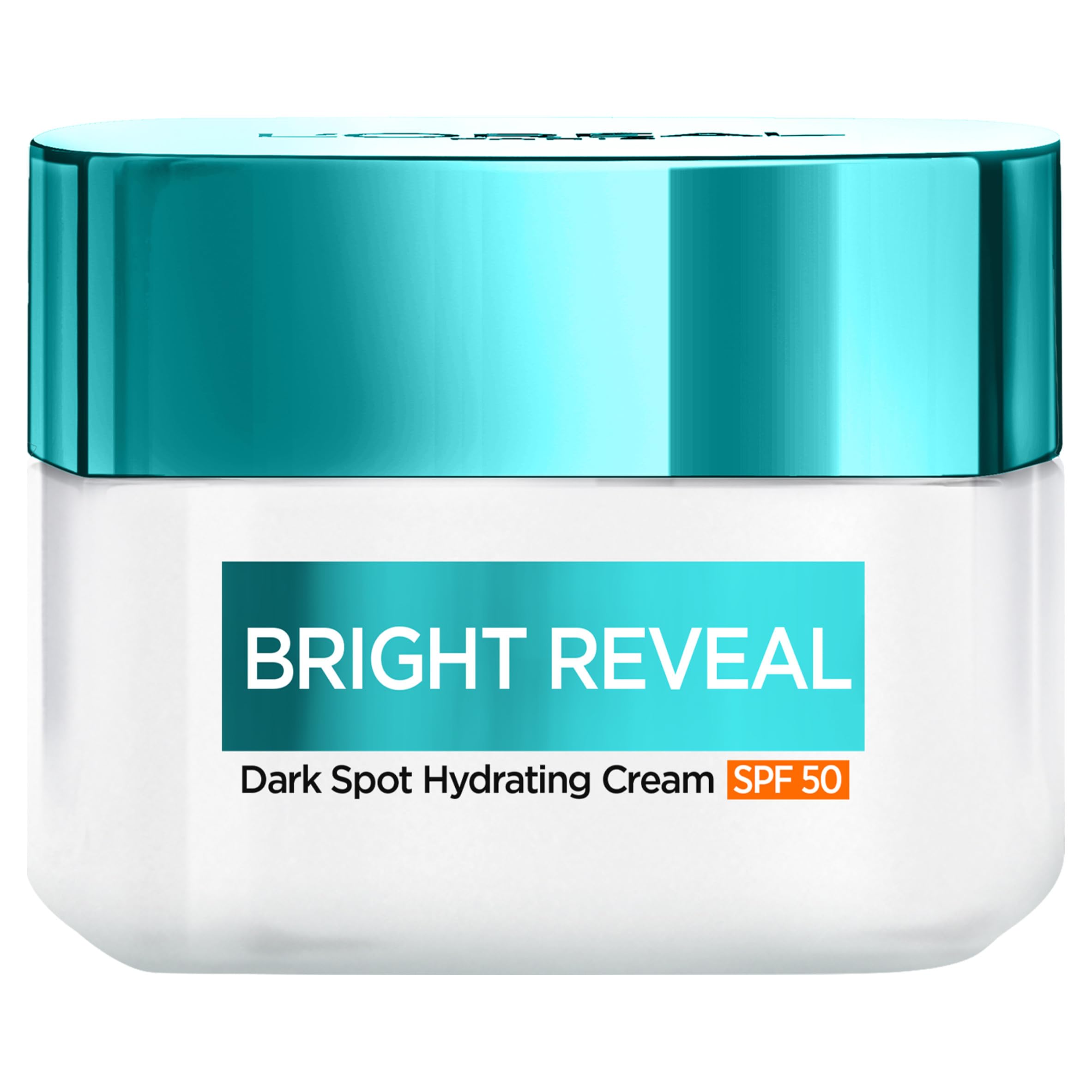 L'Oréal Paris Bright Reveal Dark Spot Hydrating Cream SPF 50 for Face, UV Filters with Patented Mexoryl 400, 5.6% Moisturising Complex and 2% Niacinamide, Protects Brightens and Evens Skin Tone, 50ml