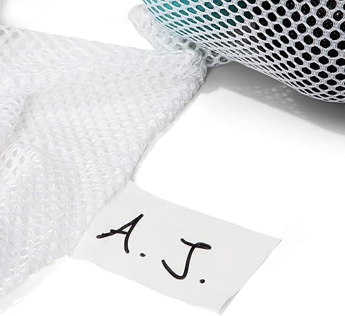 Miniatura 5 de Champion Sports Bolsa de malla para equipos bolsa de nailon resistente con cordón con cerradura y etiqueta de identificación, bolsa de