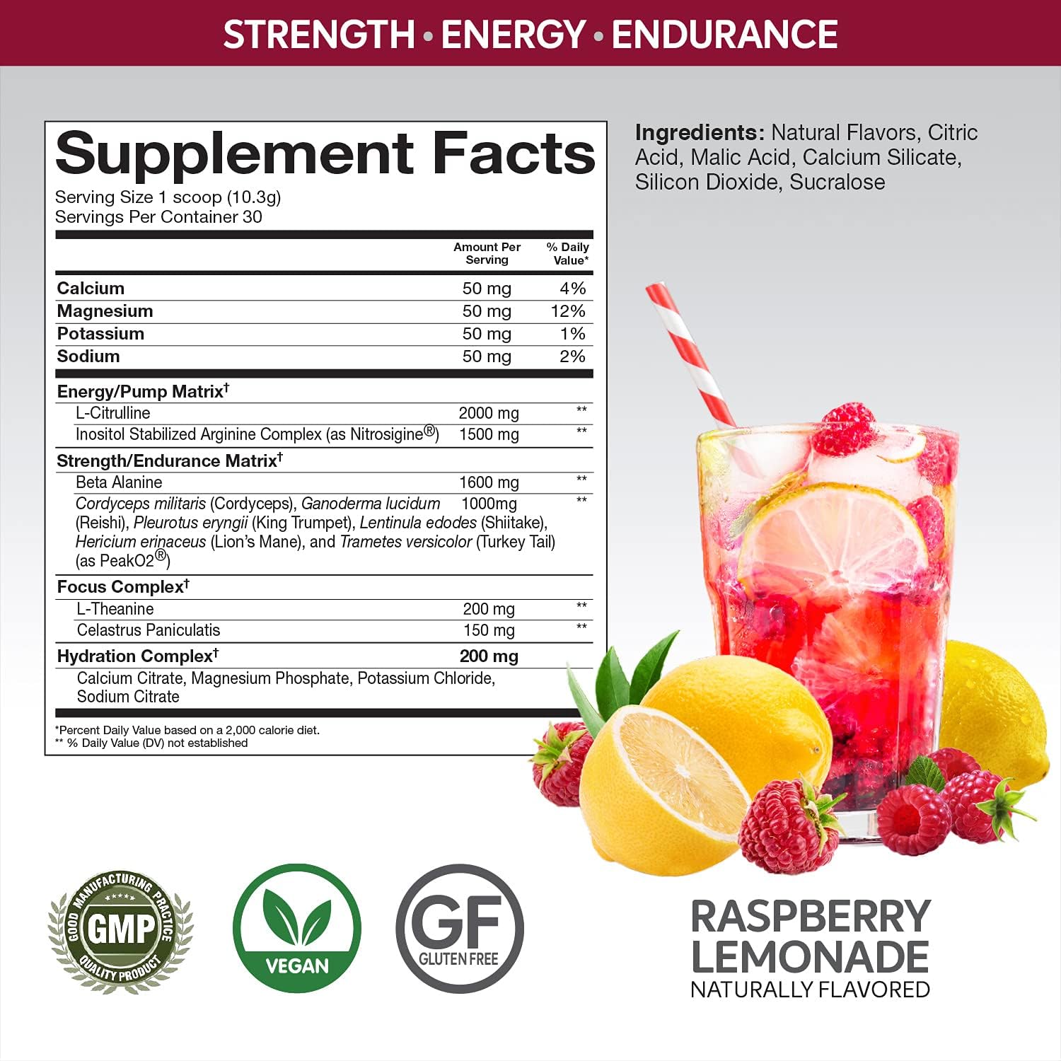 nPower Nutrition-Train Pre-Workout for Women, Raspberry Lemonade