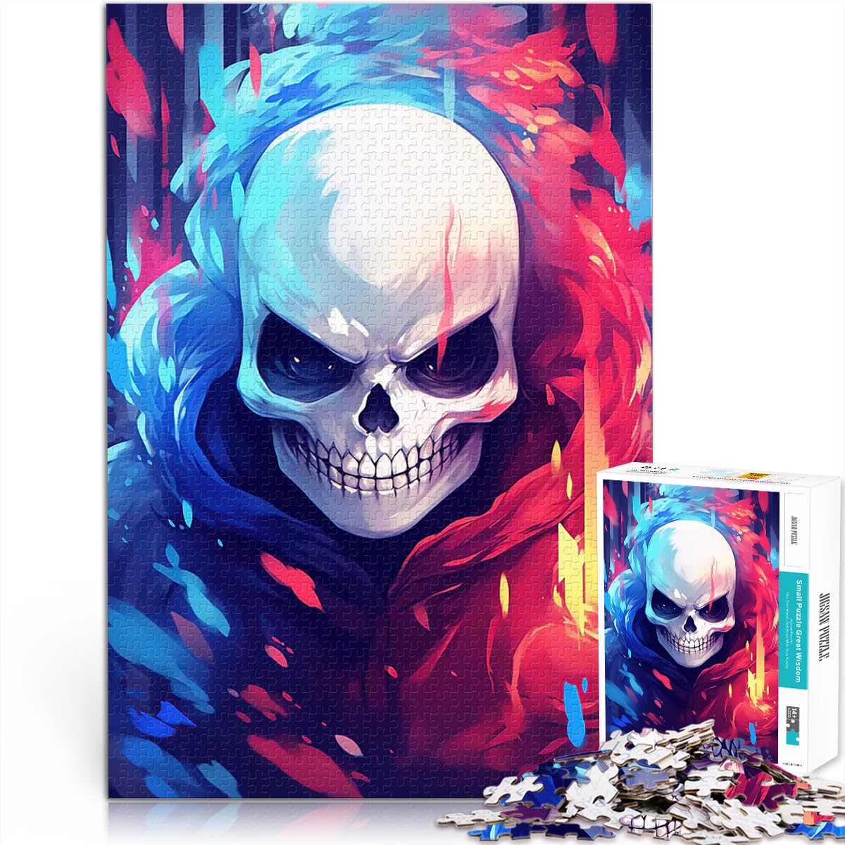 1000 Piece Jigsaws for teenagers Puzzle Sans Undertale Handgeschwindigkeitswettbewerb mit passendem Poster und Quizblatt38x26cm