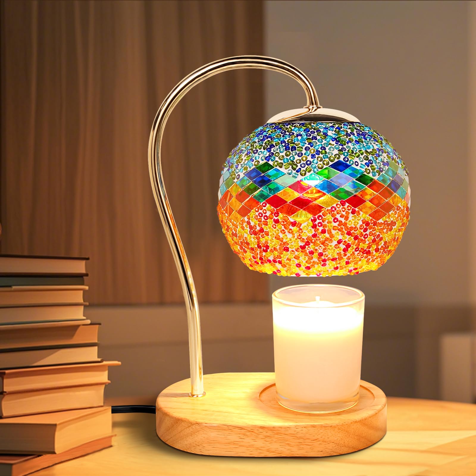 Candle Warmer Lamp with Timer and Dimmer,Electric Wax Warmer Vintage Home Decor for Scented Jar Candles,Birthday Gifts