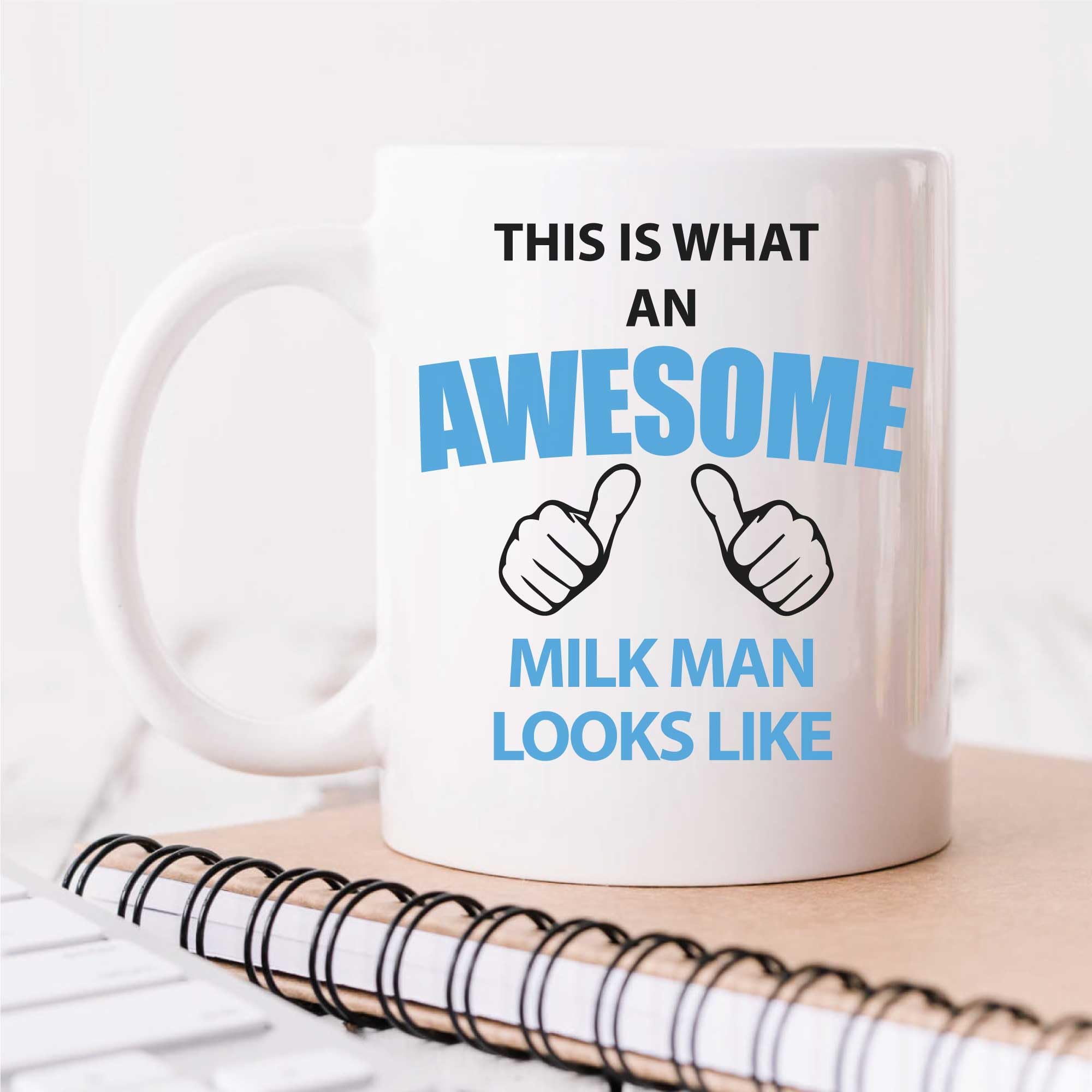 Awesome Milkman Looks Like Mug - White - 10oz - Novelty Mug