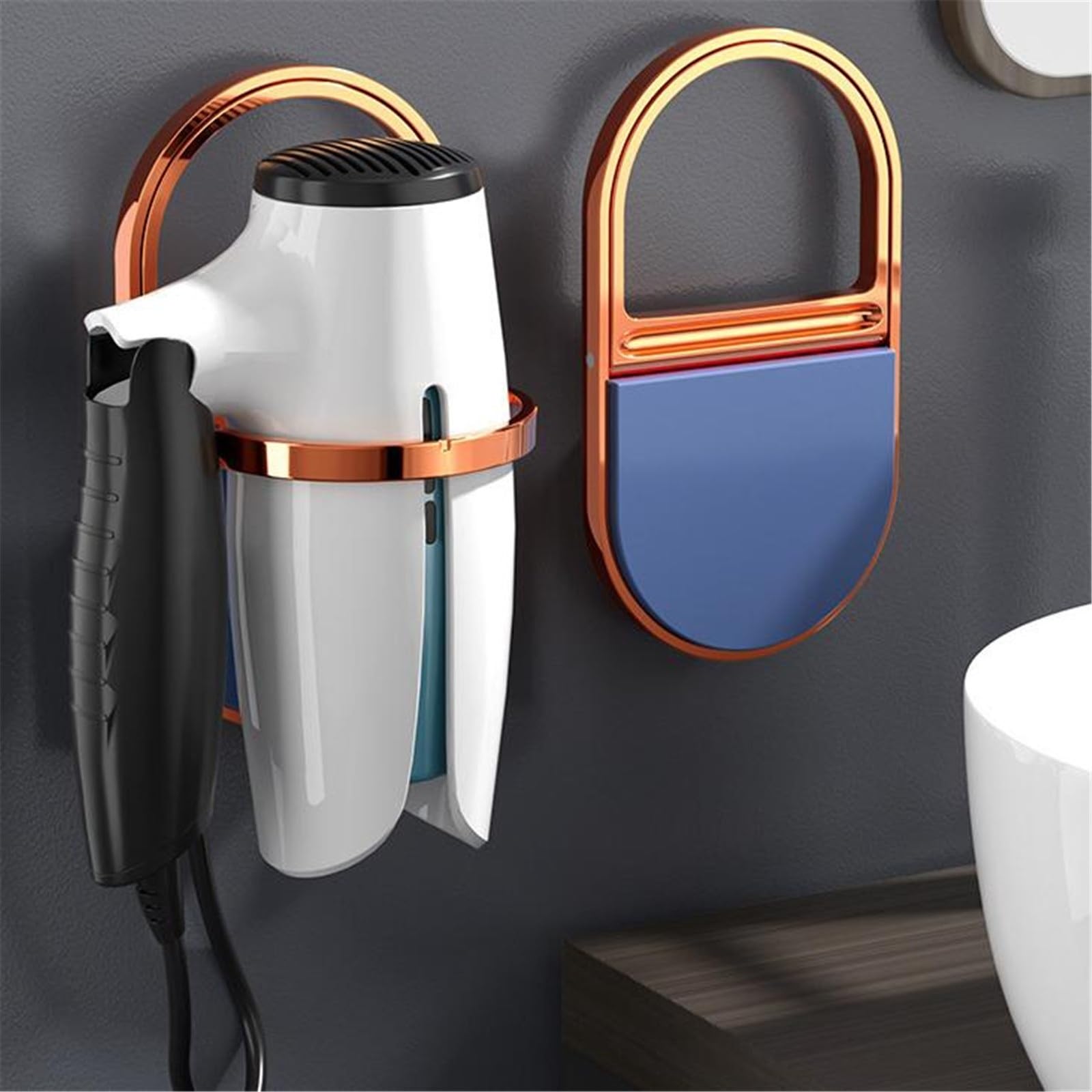 Porta Asciugacapelli Mensola for asciugacapelli Porta asciugacapelli Portaoggetti da Bagno Organizzatore Porta asciugacapelli a Parete Salvaspazio