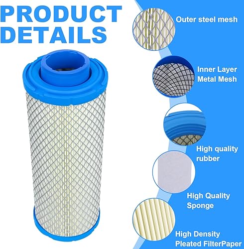 Miniatura 3 de 25 083 01-S - Juego de filtros de aire y prefiltros compatibles con Kohler 25 083 04-S, Kawasaki 11013-7020/7019 11013-7044/7045, compatible con