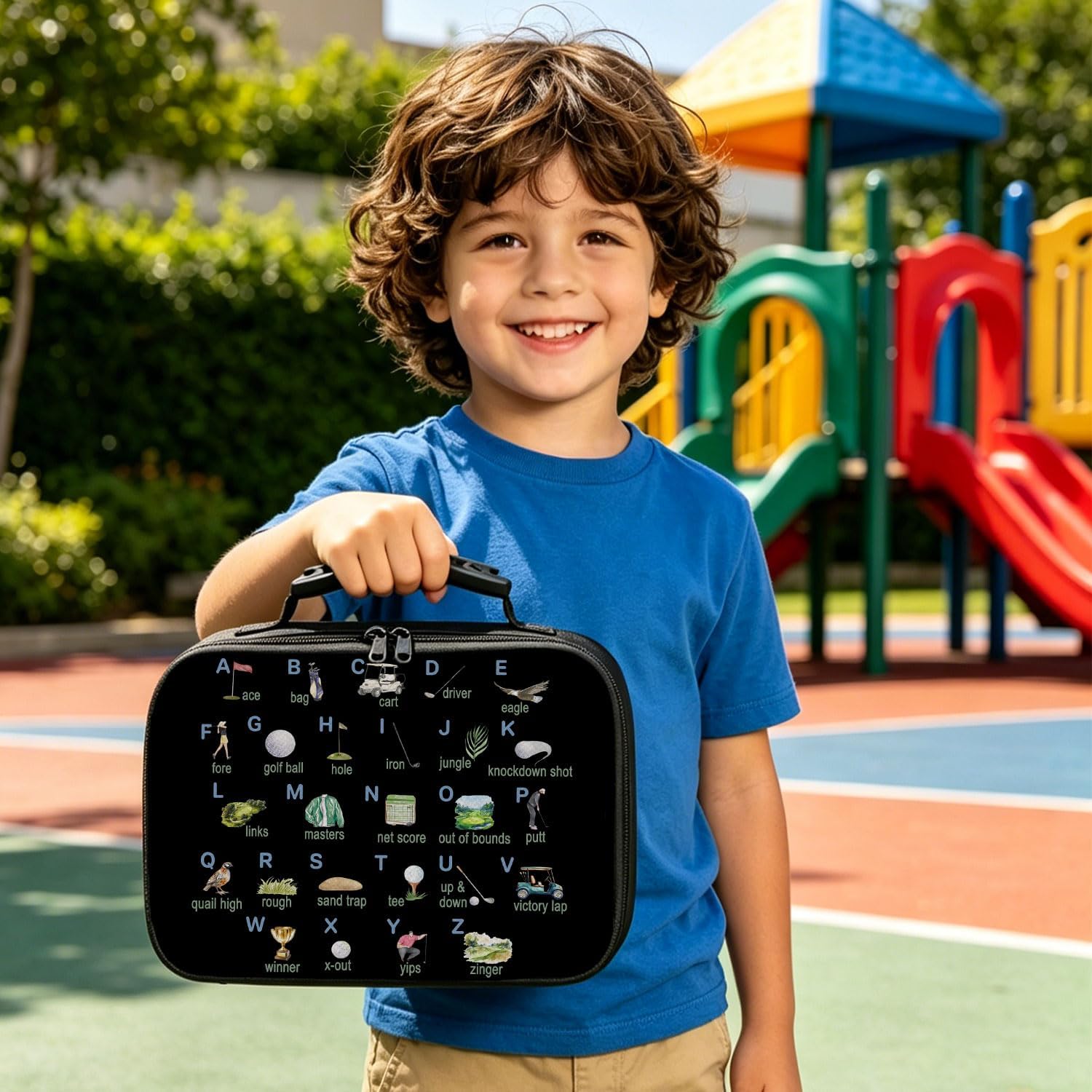 Golf Alphabet Educational Insulated Lunchbox Bag