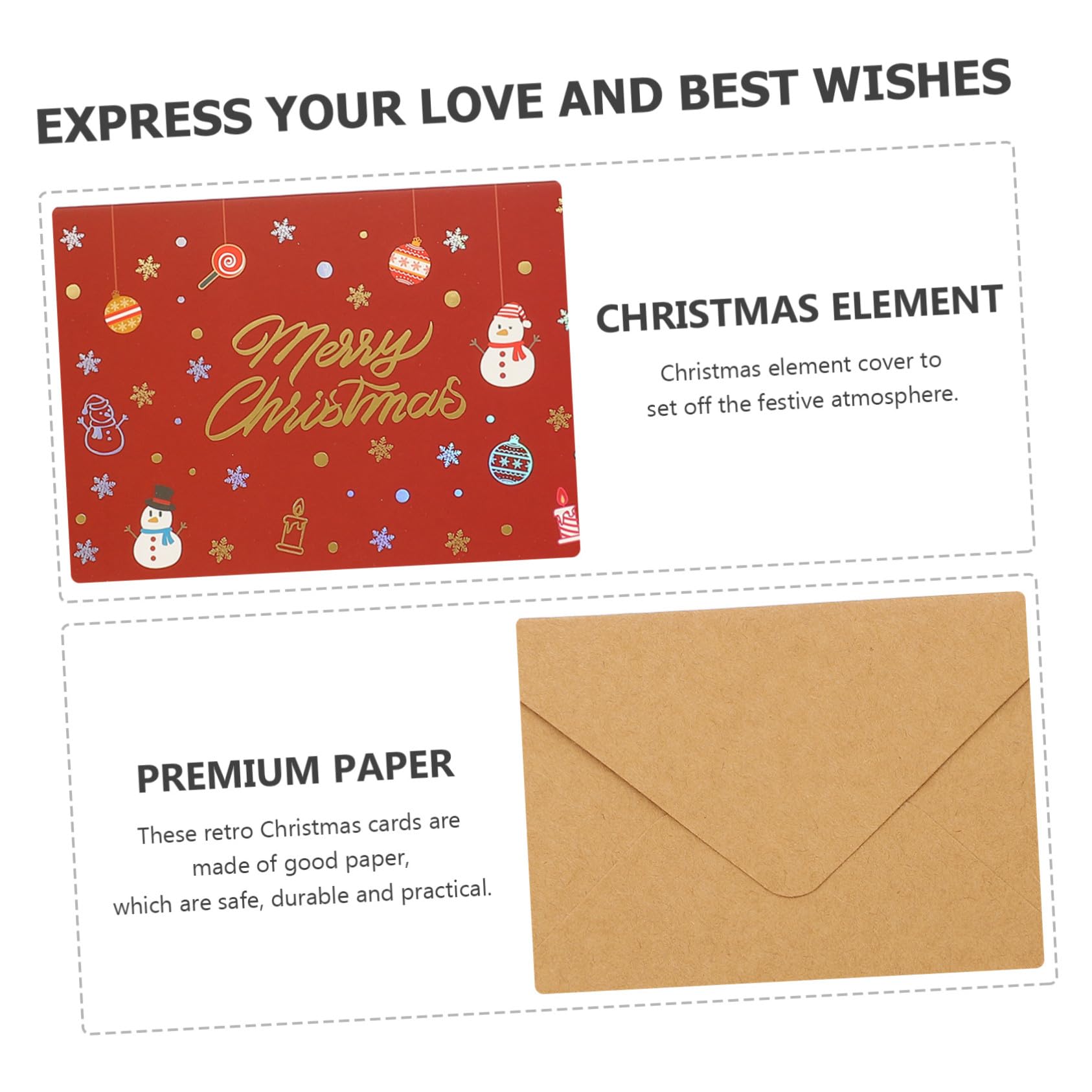 Angoily 40 Sätze Teiliges Weihnachtsgrußkarten in Weiß Rot Blau Braun und Orange Festliche Weihnachts Notizkarten mit Einzigartigem Design für Weihnachtsfeiern Geschenke Freundliche Grüße