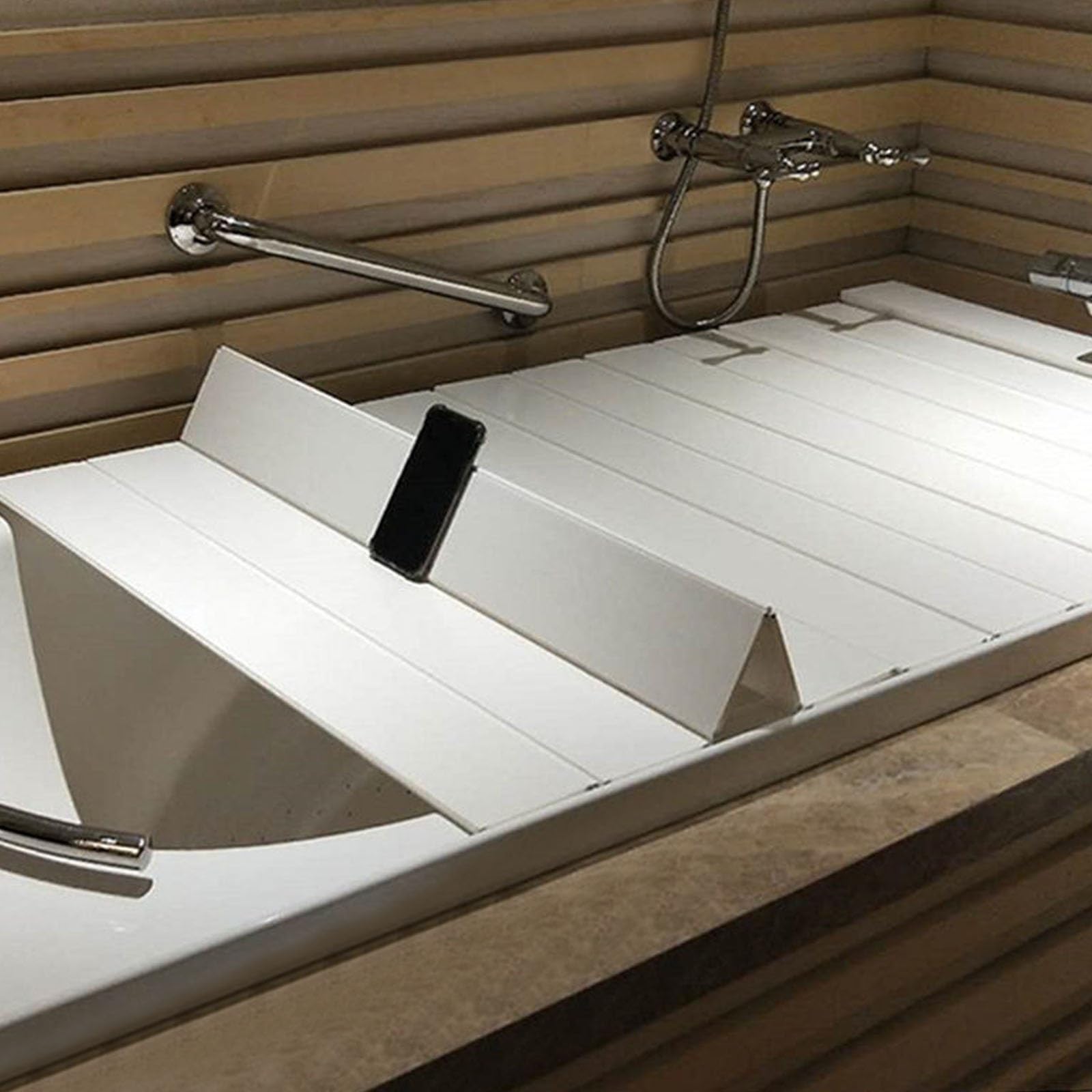 Funda plegable para bañera que evita el agua fría y acumulación de suciedad