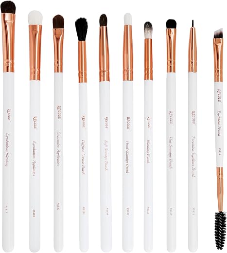 Recode Brush 10-pcs Set with Premium Rose Gold Pouch Combo