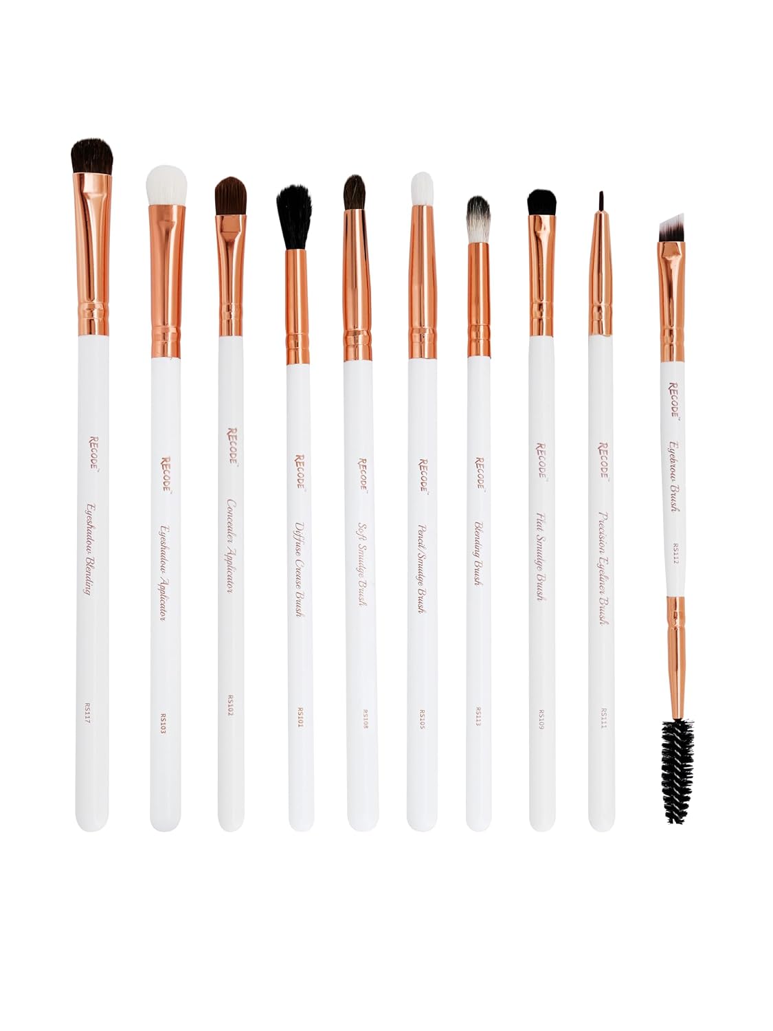 Recode Brush 10-pcs Set with Premium Rose Gold Pouch Combo