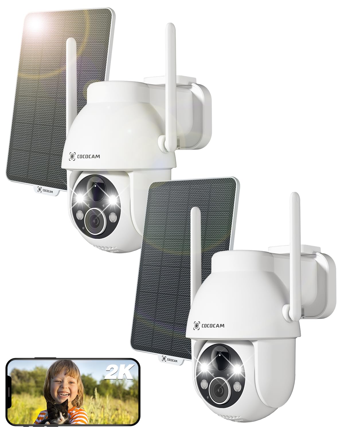 COCOCAM Solar Battery ソーラー防犯カメラ COCOCAM Solar Battery ソーラー防犯カメラ