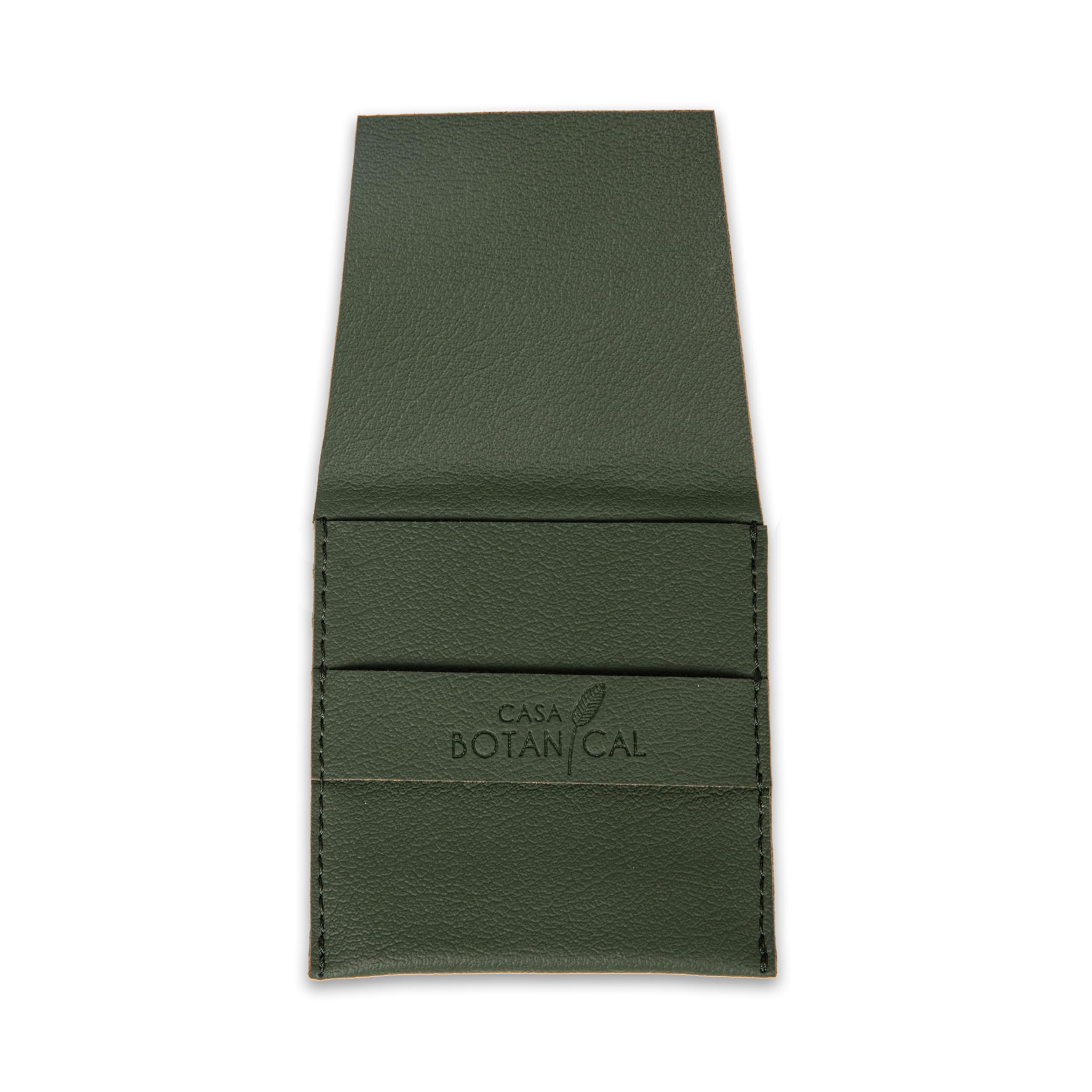 Casa Botanical Leather Pouch, Pocket Cosmetic Bag for Women, Waterproof Makeup Bags, Travel Organizer for Coin Purse, Lipstick, Headphones, Jewelry Accessories - Small Pouches Orange (Green) 1