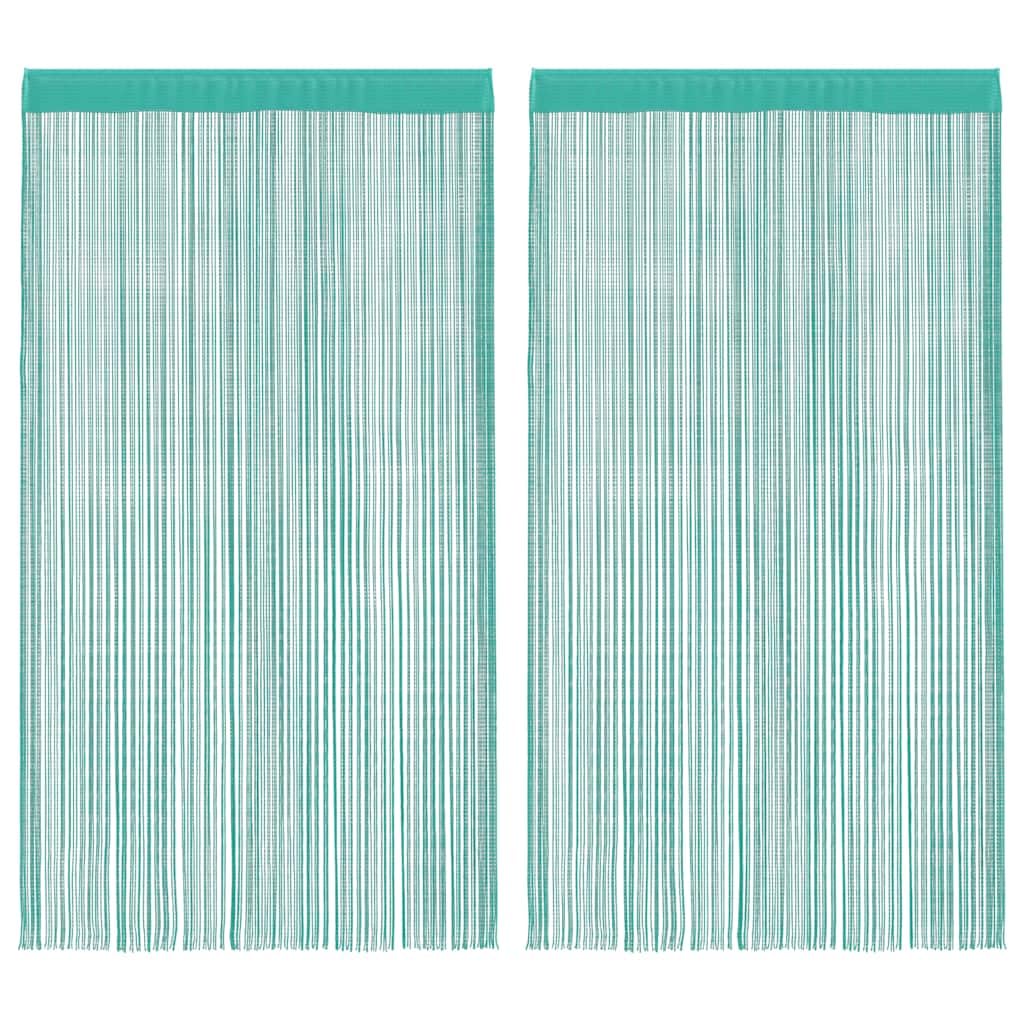 SYDE 2 szt. turkusowe zasłony w paski 140 x 250 cm