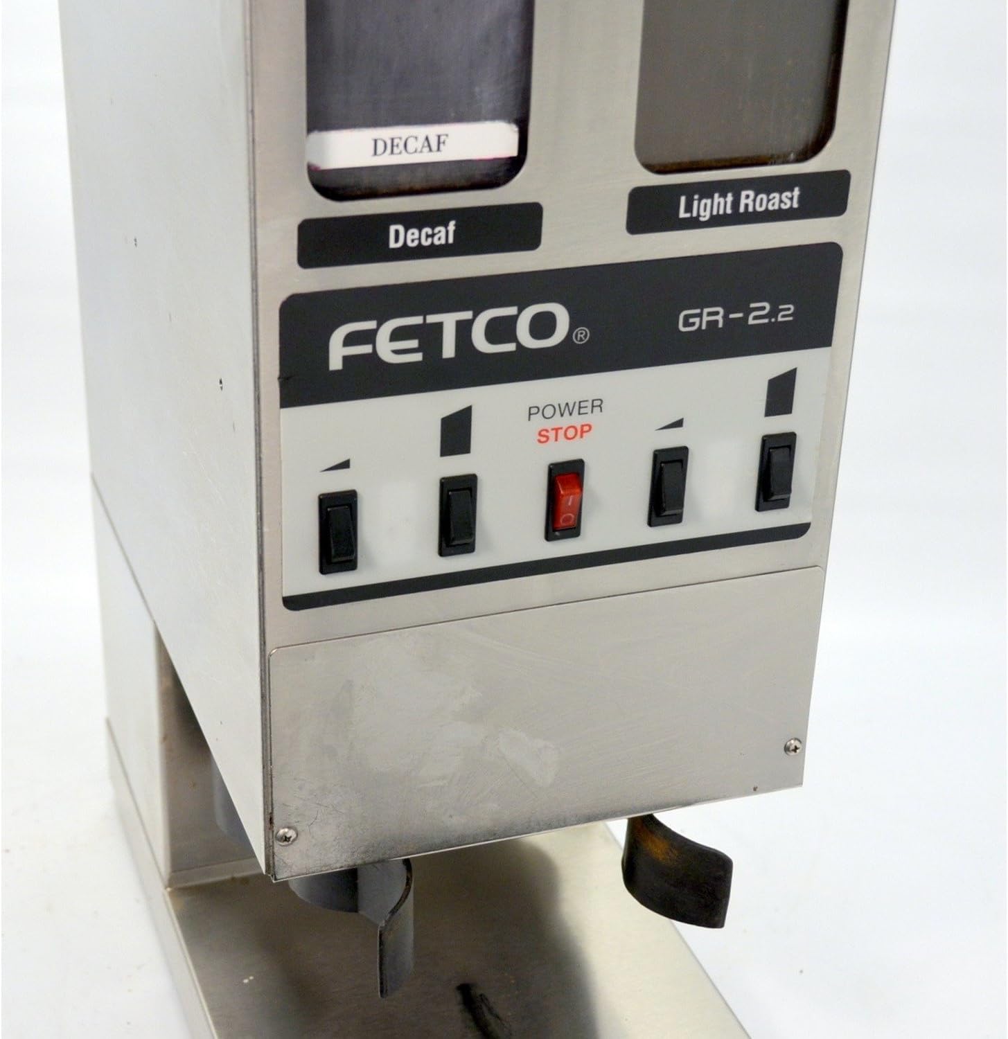 Close-up of Fetco GR-2.2 Coffee Grinder control panel