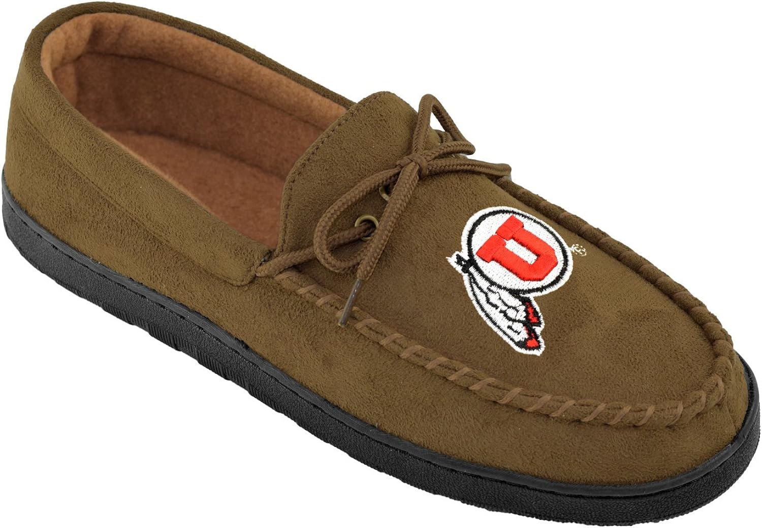 NCAA Premium Men’s Moccasin Shoes – Comfortable Flannel Lining Indoor and Outdoor use easy Slip on and off, Pick Your Favorite NCAA Team : Sports & Outdoors