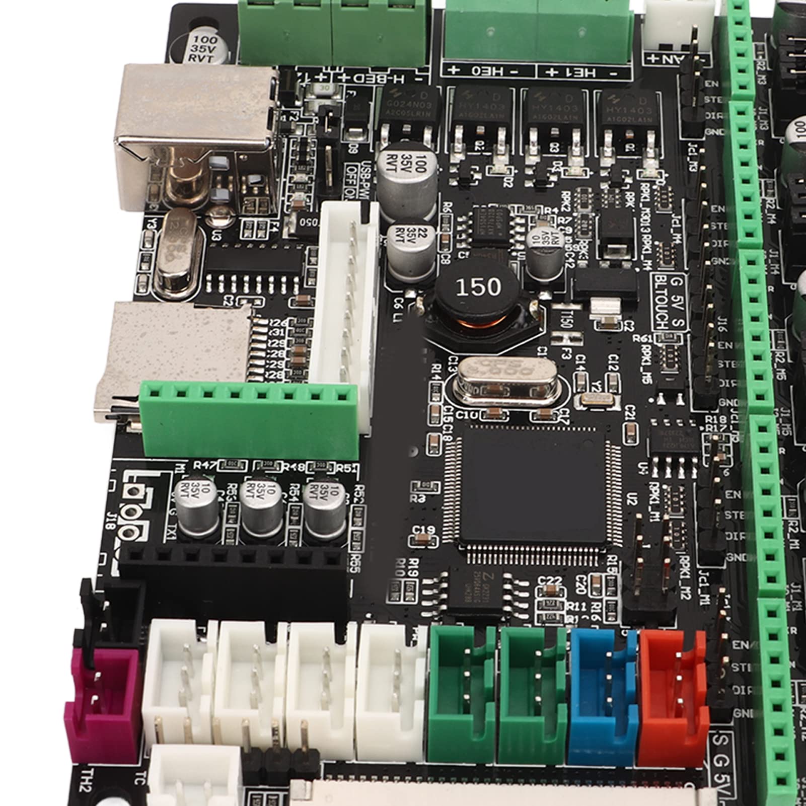 Kit de Carte de Commande D'imprimante 3D, Dissipation de Chaleur Efficace Mini Mini-panneau Continu intégré 32 Bits de Puce de Plibs de la Puce à Distance (Modèle avec écran